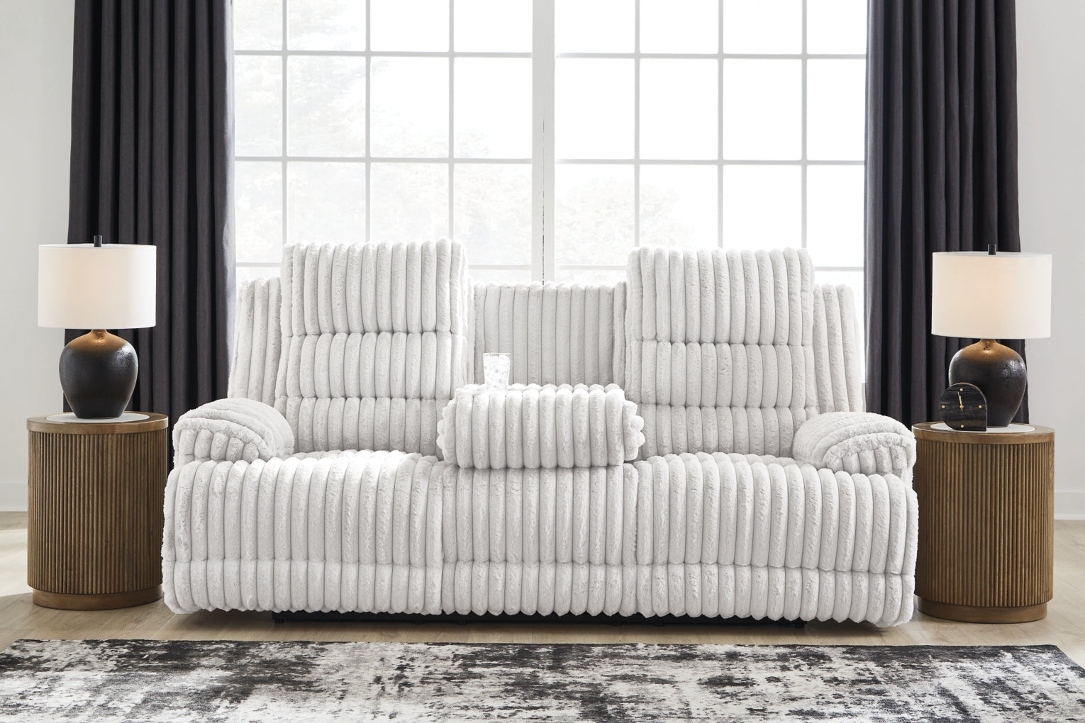 Technique Reclining Power Sofa w/Drop Down Table