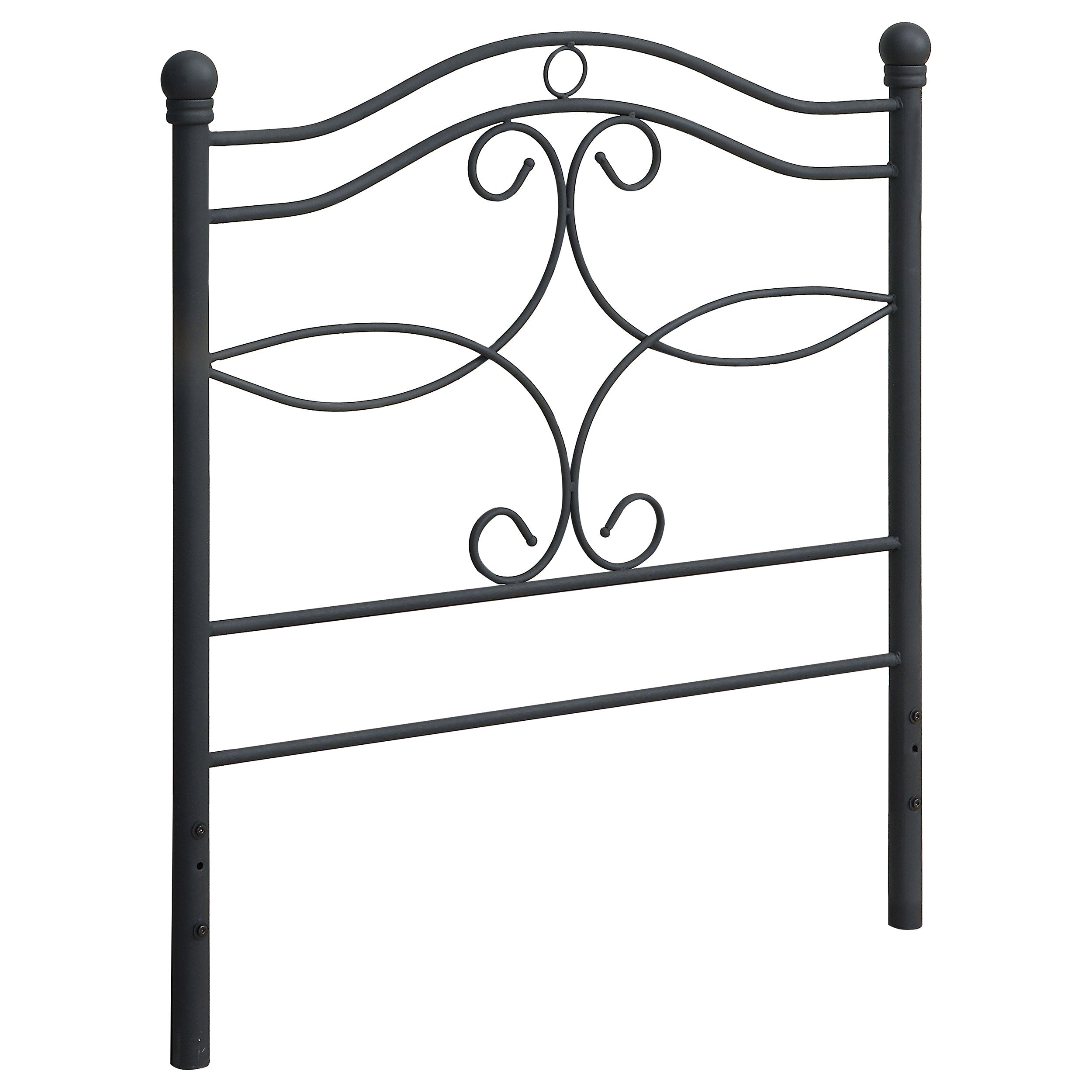 Callie Metal  Open Frame Headboard Matte Black