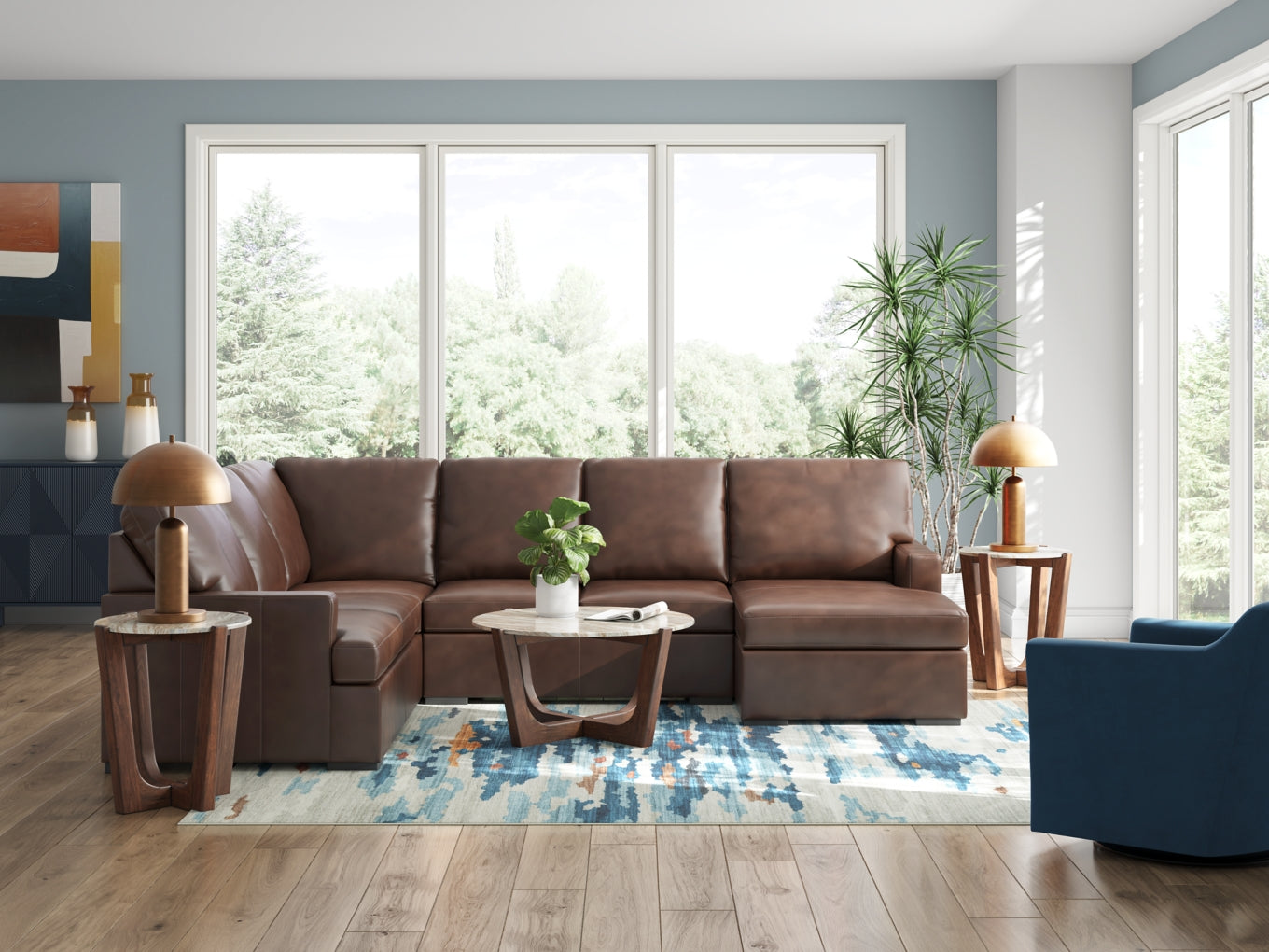 Modern Day 3-Piece Sectional with Chaise