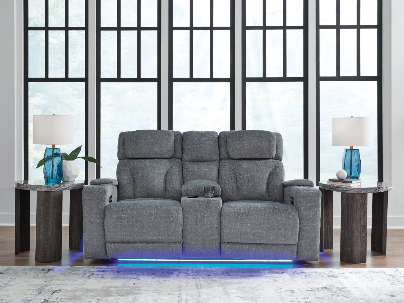 Forest Lake Power Reclining Loveseat/Console/Adjustable Headrest