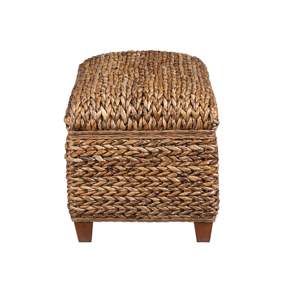 Laughton Hand-Woven Banana Leaf Storage Trunk Amber