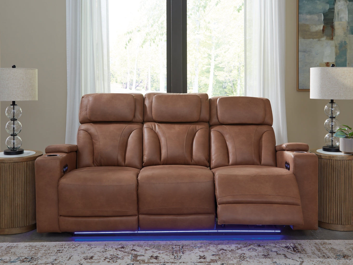Point Clear Power Reclining Sofa with Adjustable Headrest