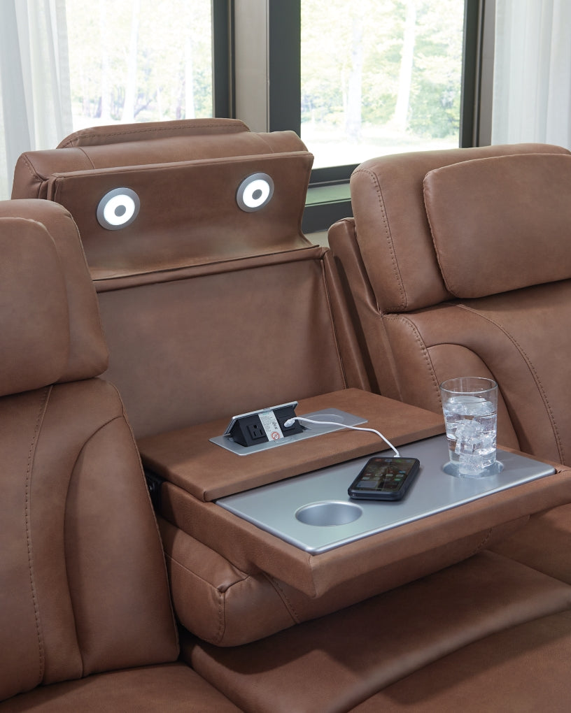 Point Clear Power Reclining Sofa with Adjustable Headrest