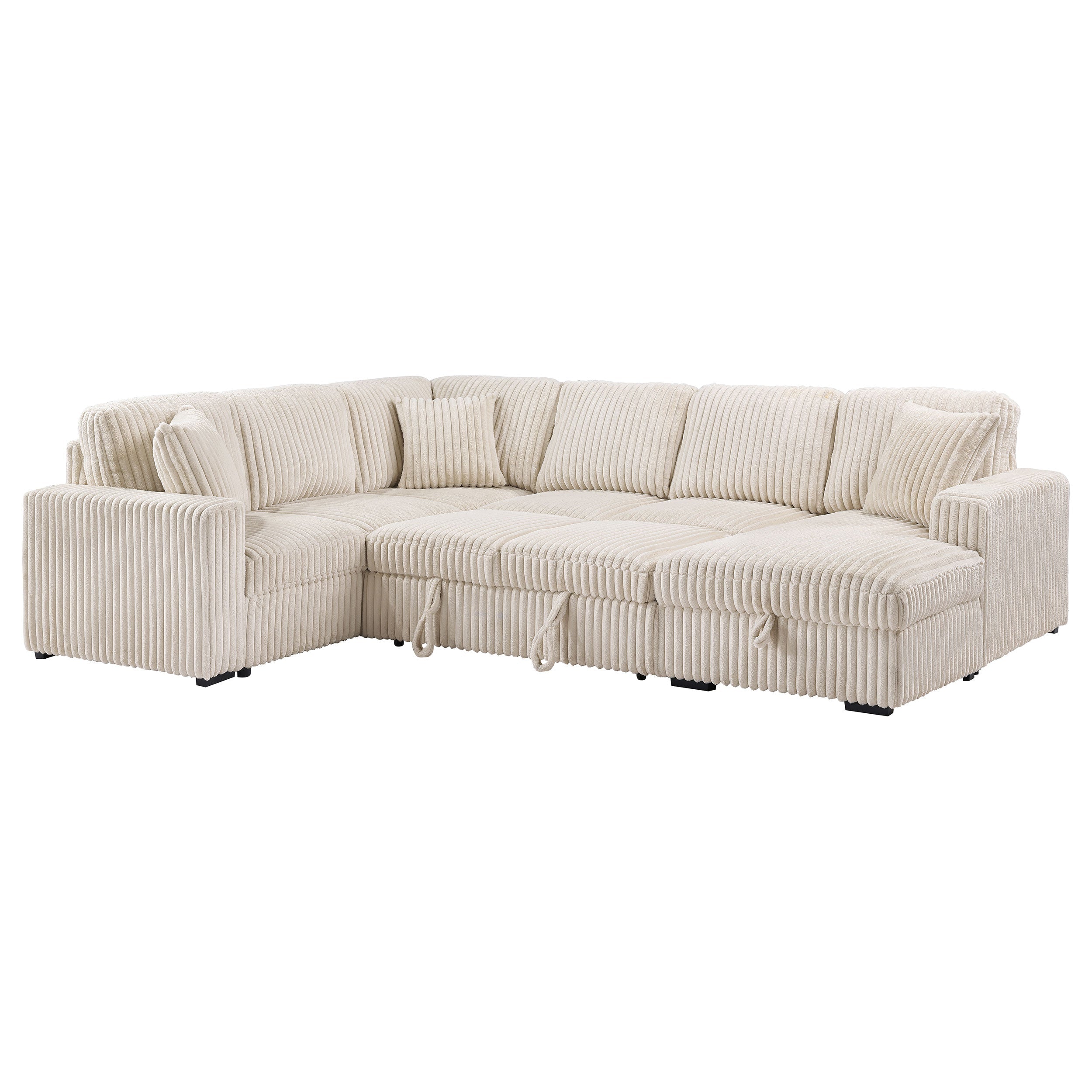 David Upholstered Reclining Sectional Sofa Smoke