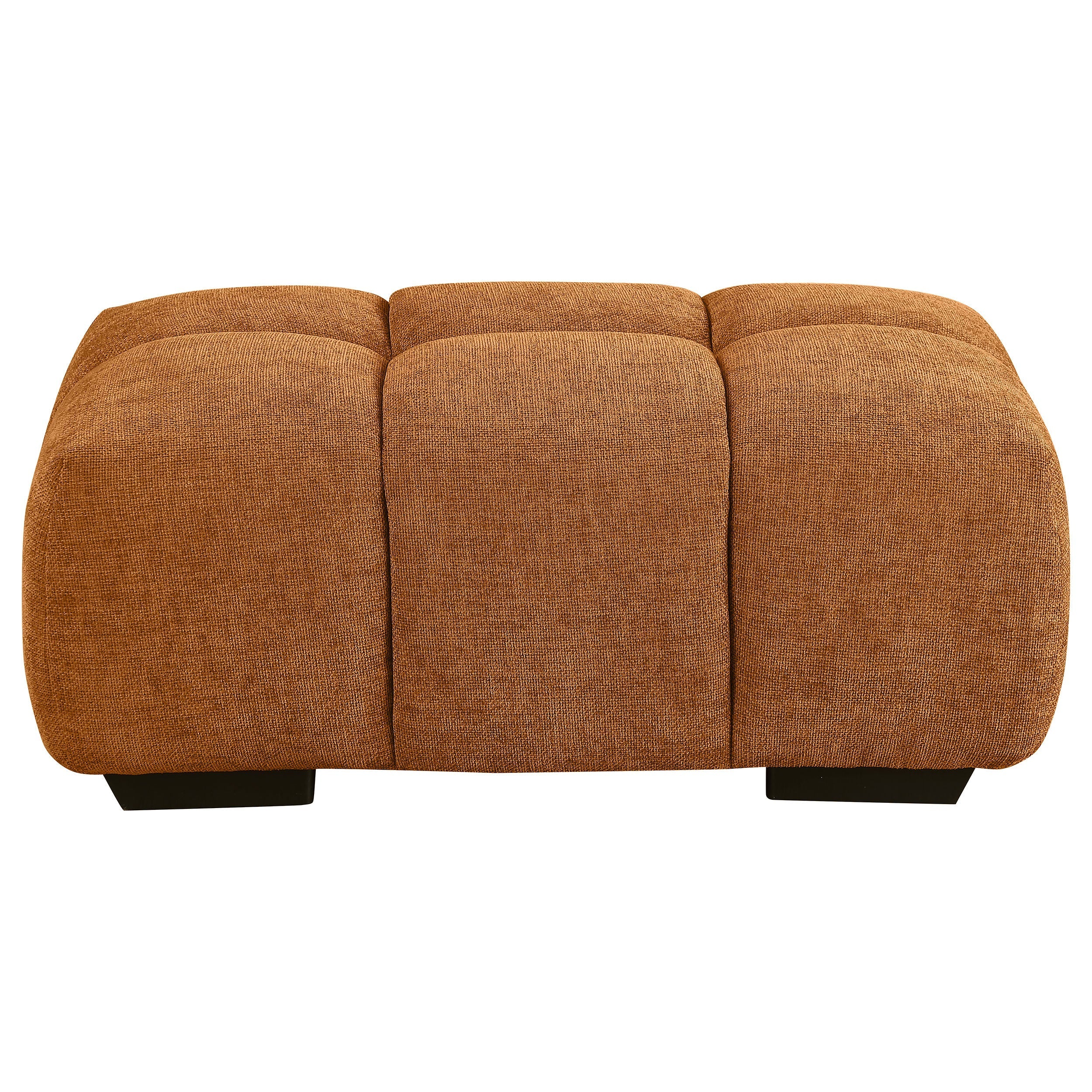 Camacho Rectangular Upholstered Tufted Ottoman Orange