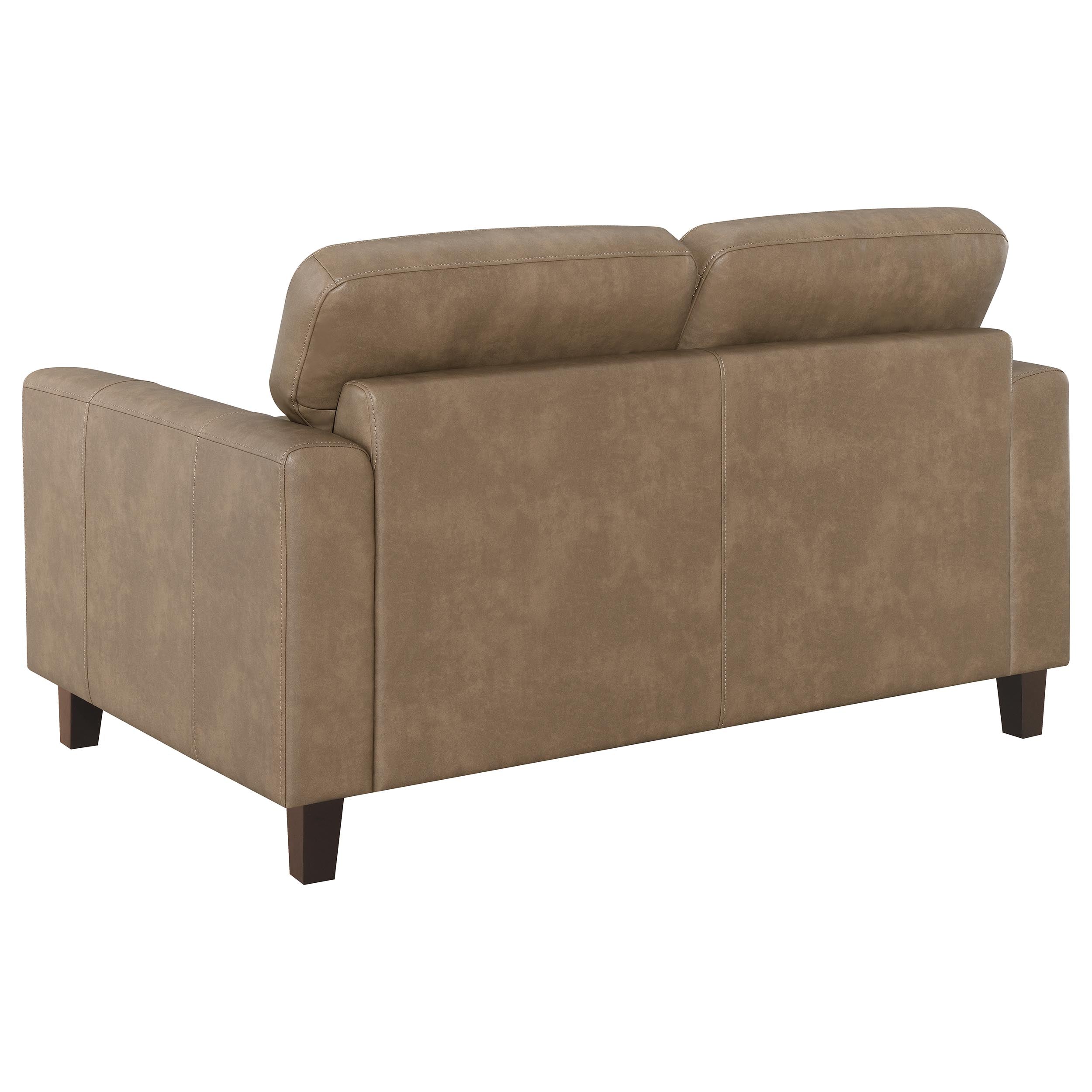 Scotland Faux Leather Upholstered Sofa Set