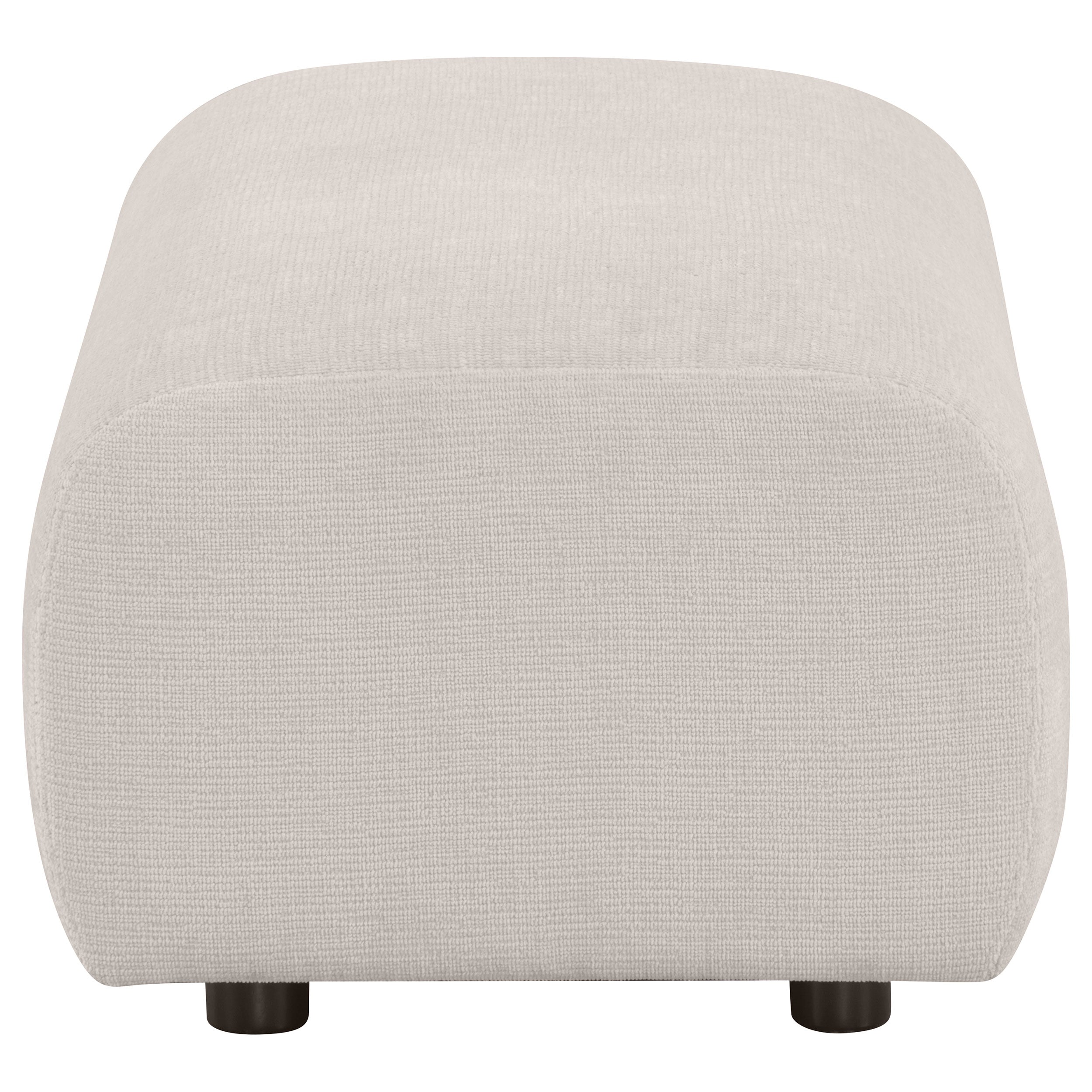 Burnett Chenille Upholstered Ottoman Ivory