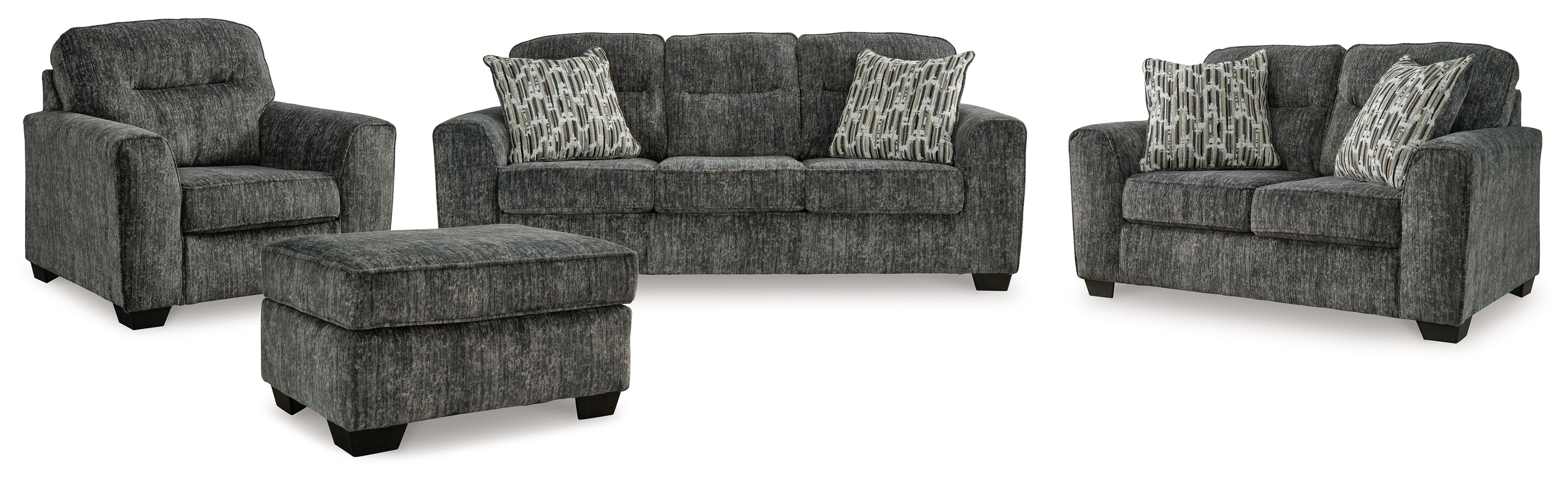 Lonoke Sofa, Loveseat, Chair and Ottoman