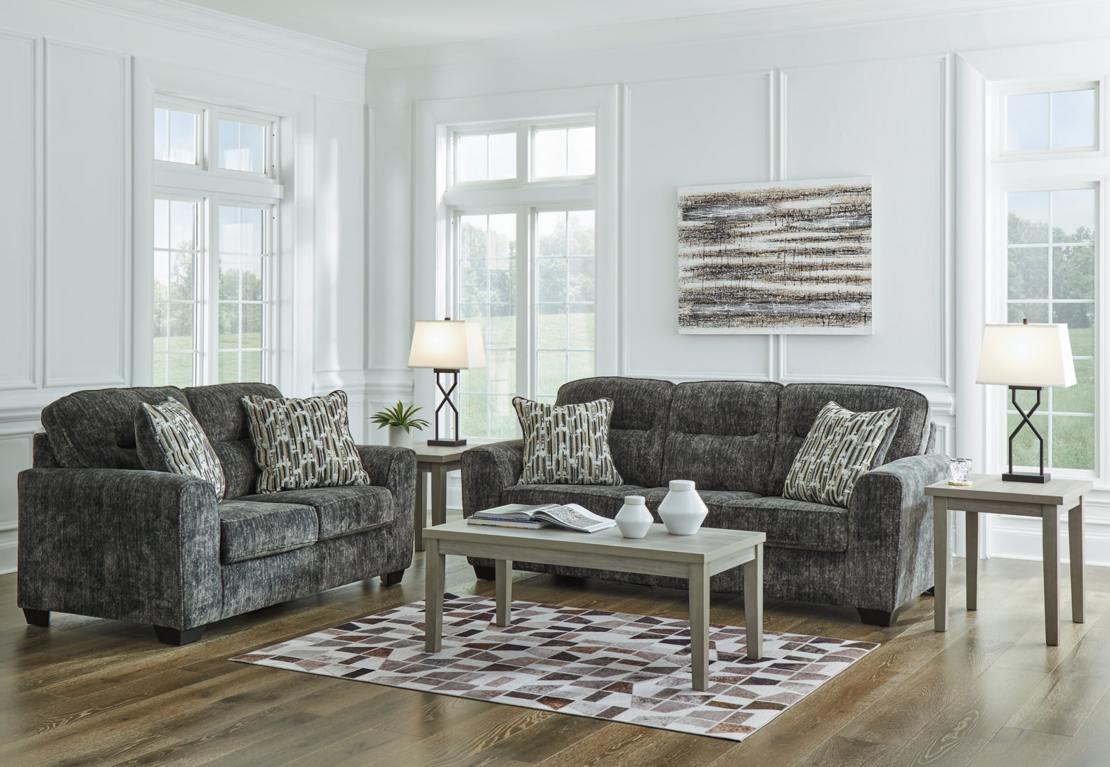 Lonoke Sofa, Loveseat, Chair and Ottoman