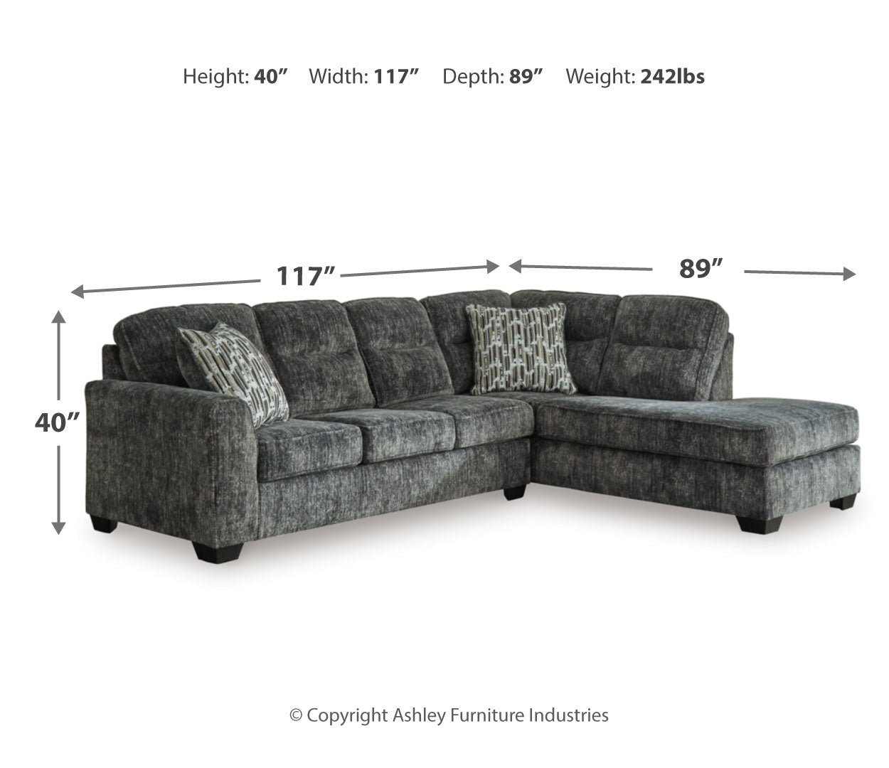 Lonoke 2-Piece Sectional with Ottoman