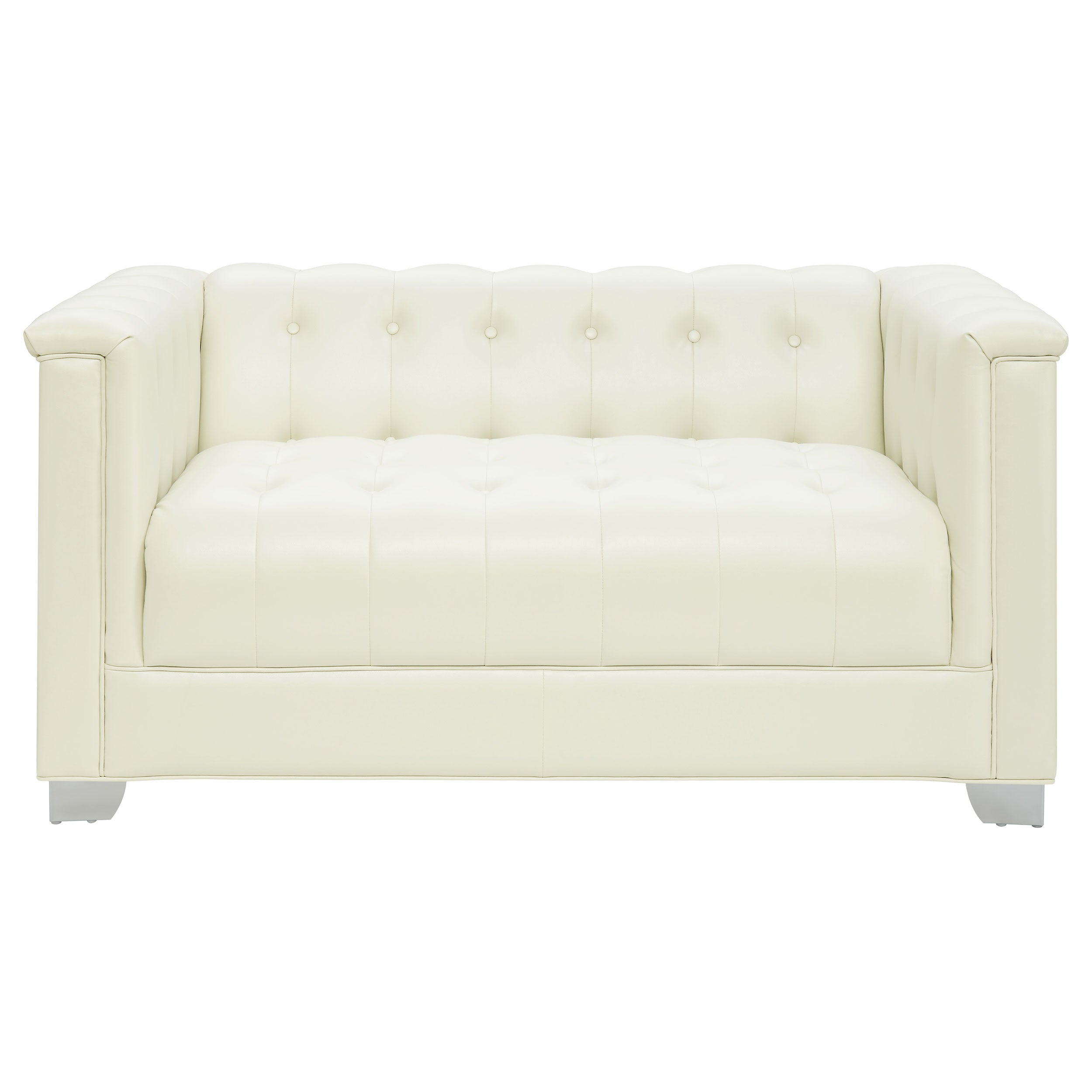 Chaviano 2-piece Upholstered Tufted Sofa Set Pearl White