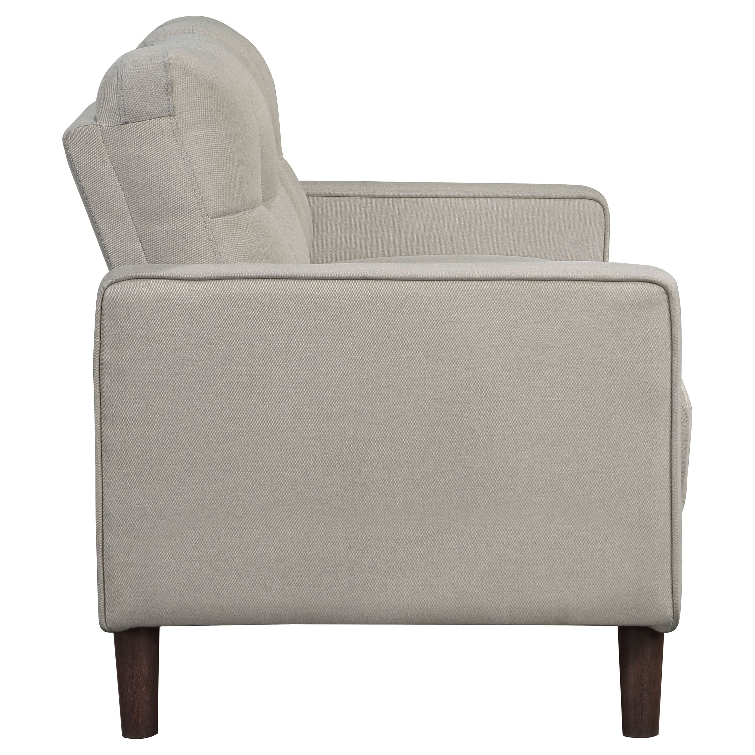 Bowen Upholstered Track Arms Tufted Loveseat Beige