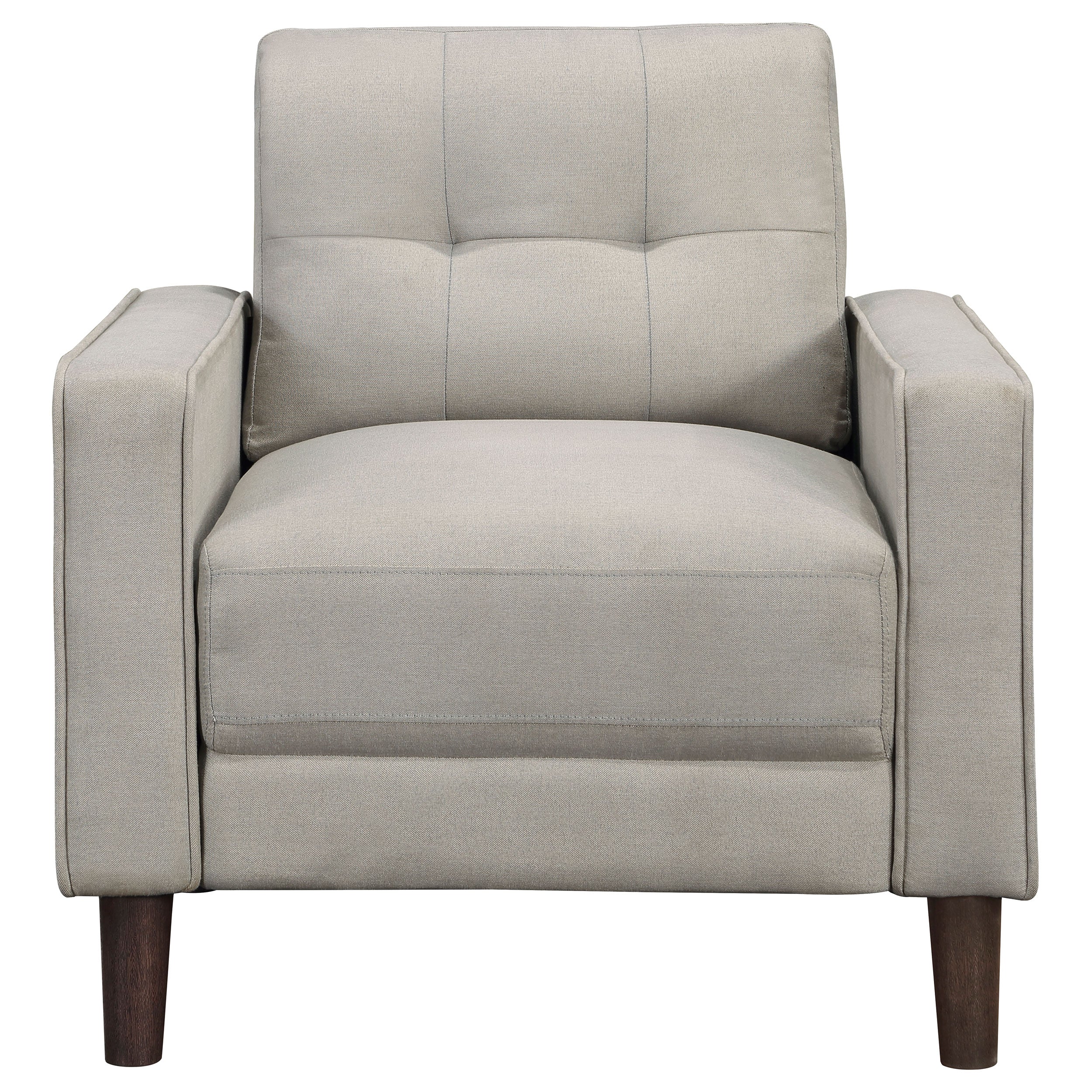 Bowen Upholstered Track Arms Tufted Chair Beige