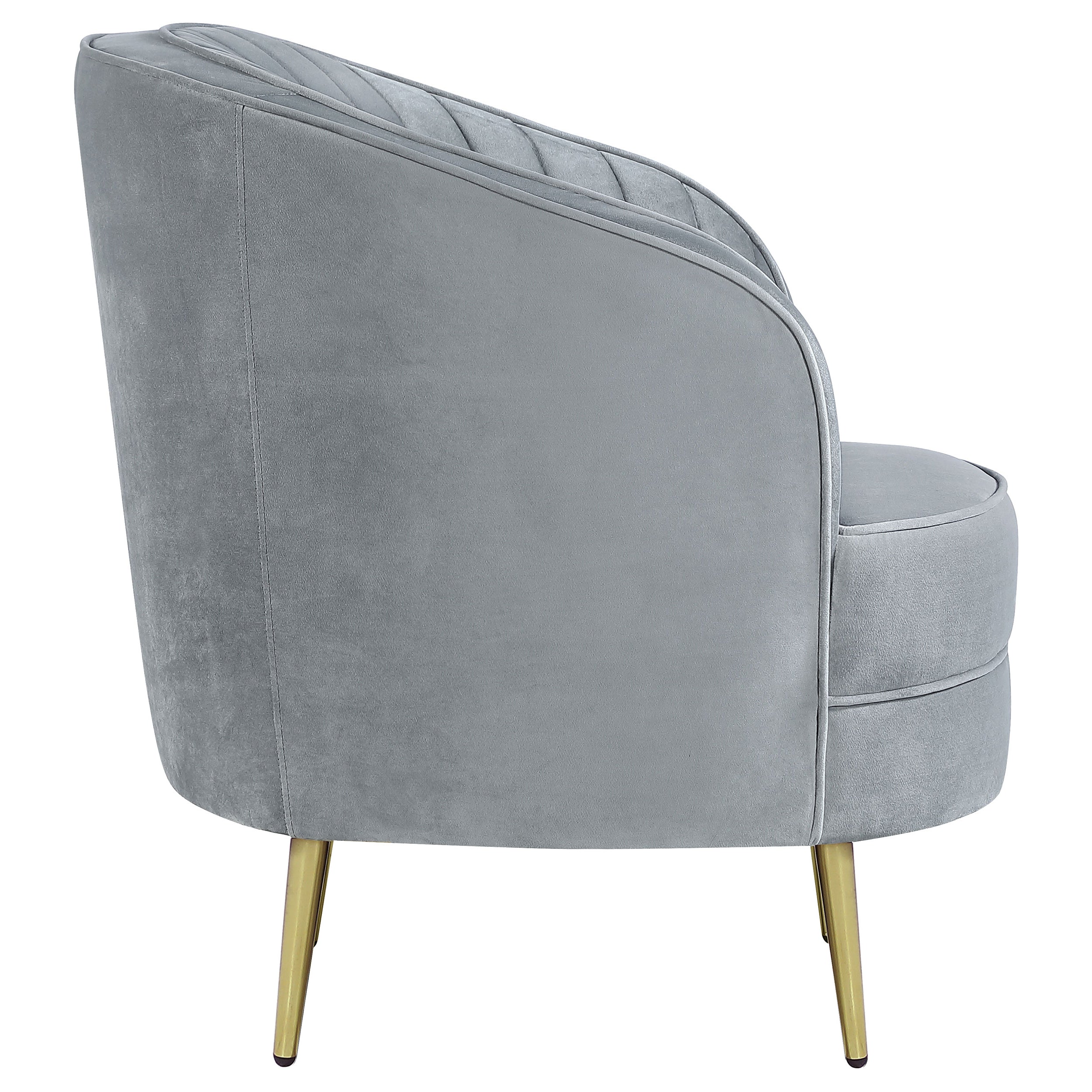 Sophia Upholstered Chair Grey and Gold