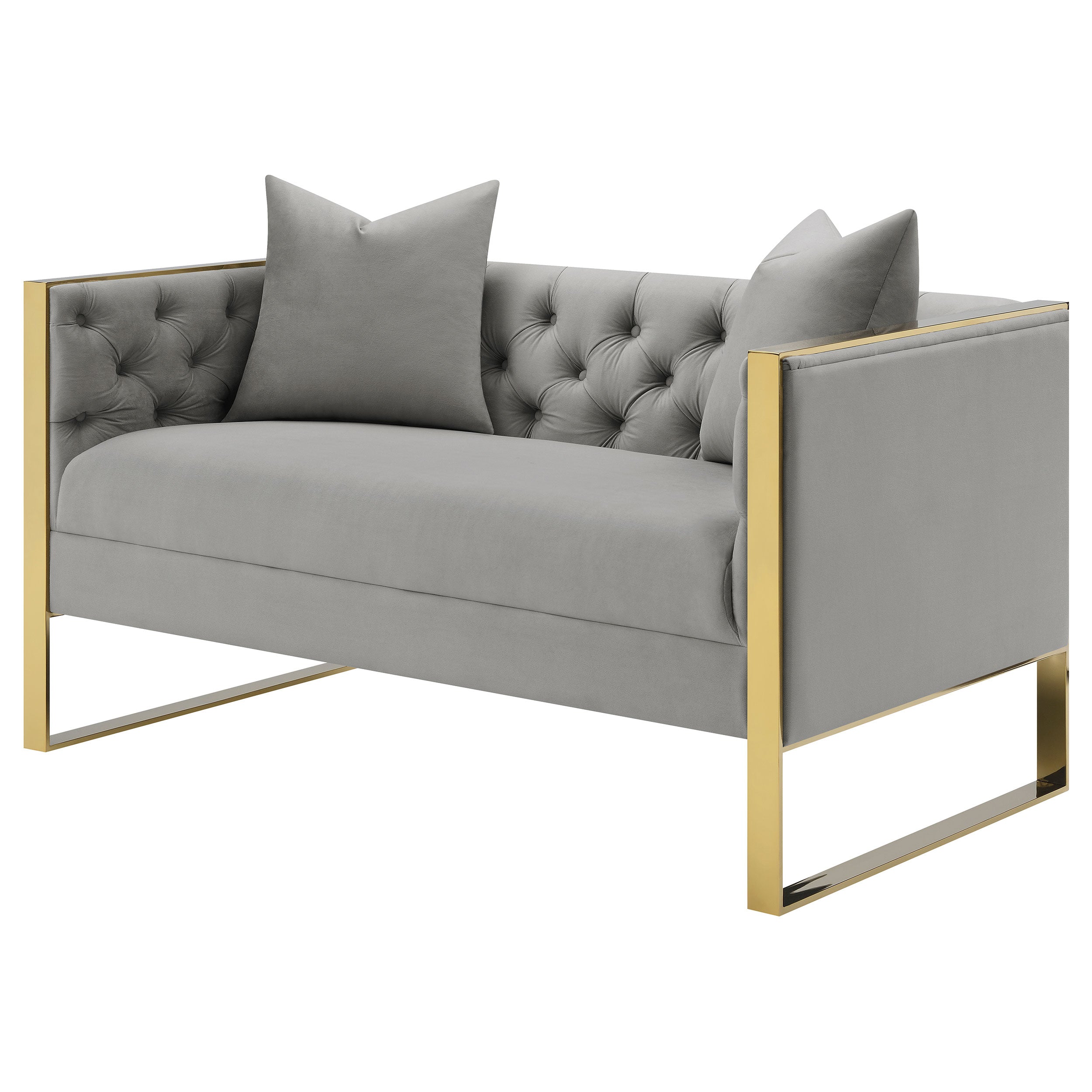 Eastbrook Tufted Back Loveseat Grey