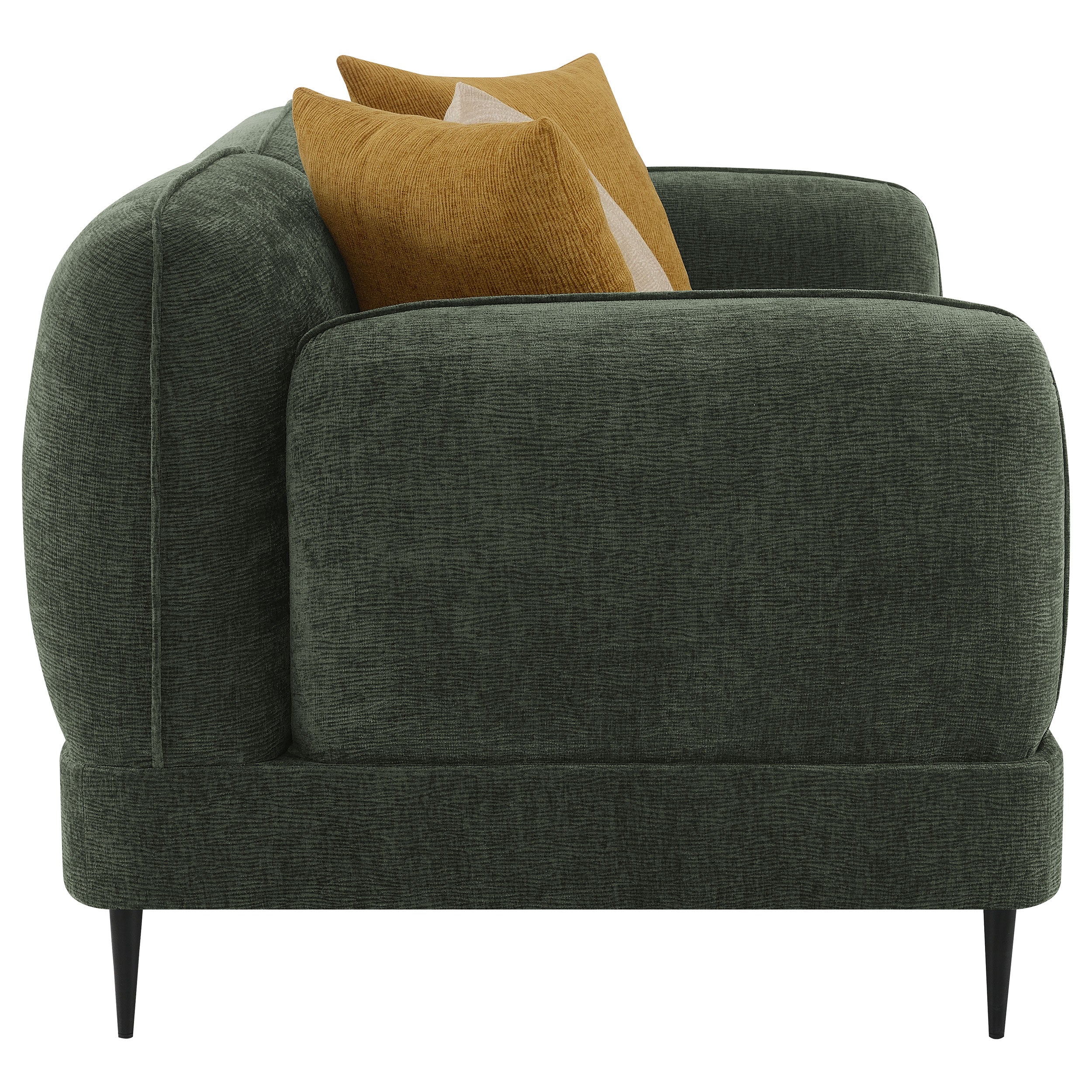 Jade 2-piece Chenille Upholstered Sofa Set Green