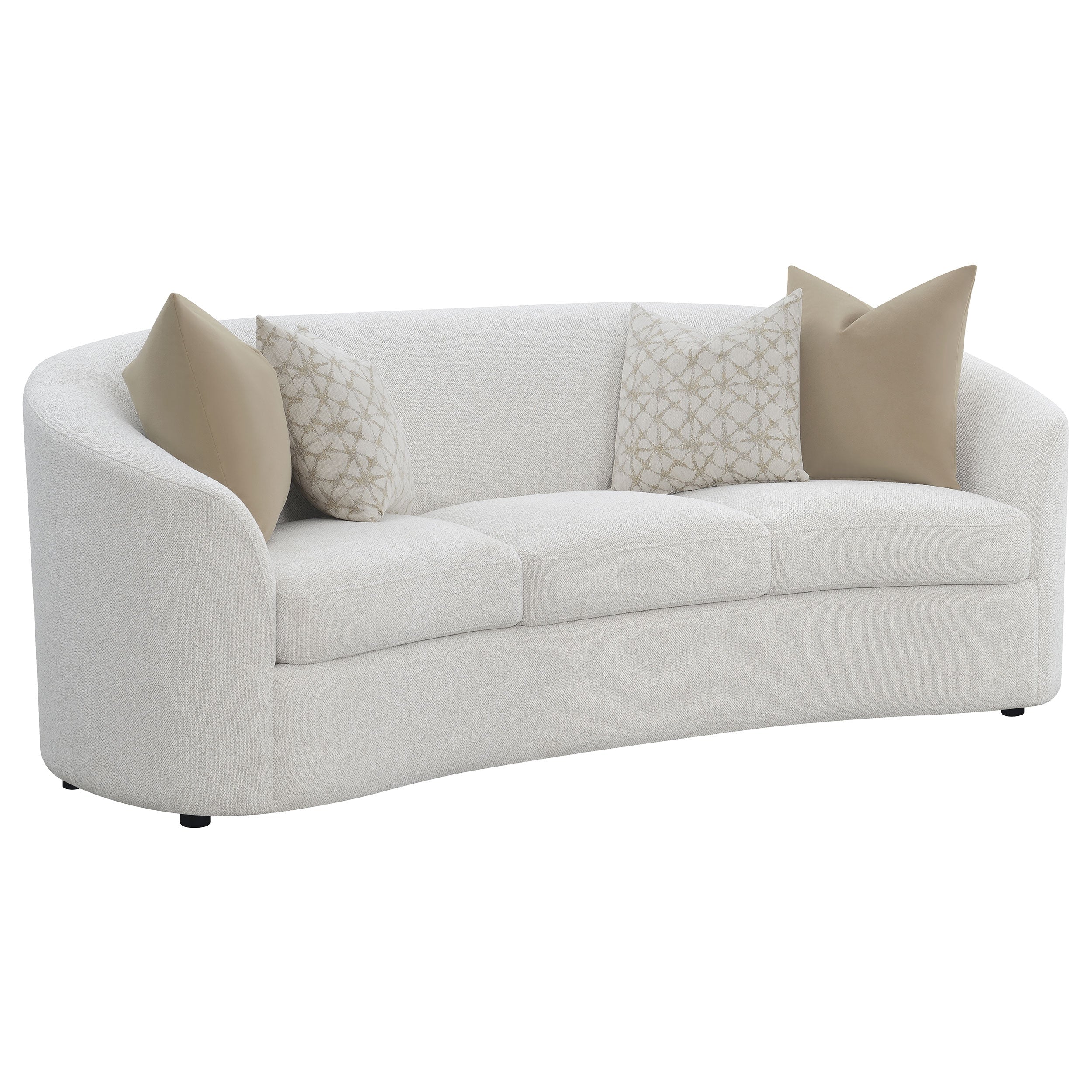 Rainn 2-piece Upholstered Tight Back Living Room Set Latte