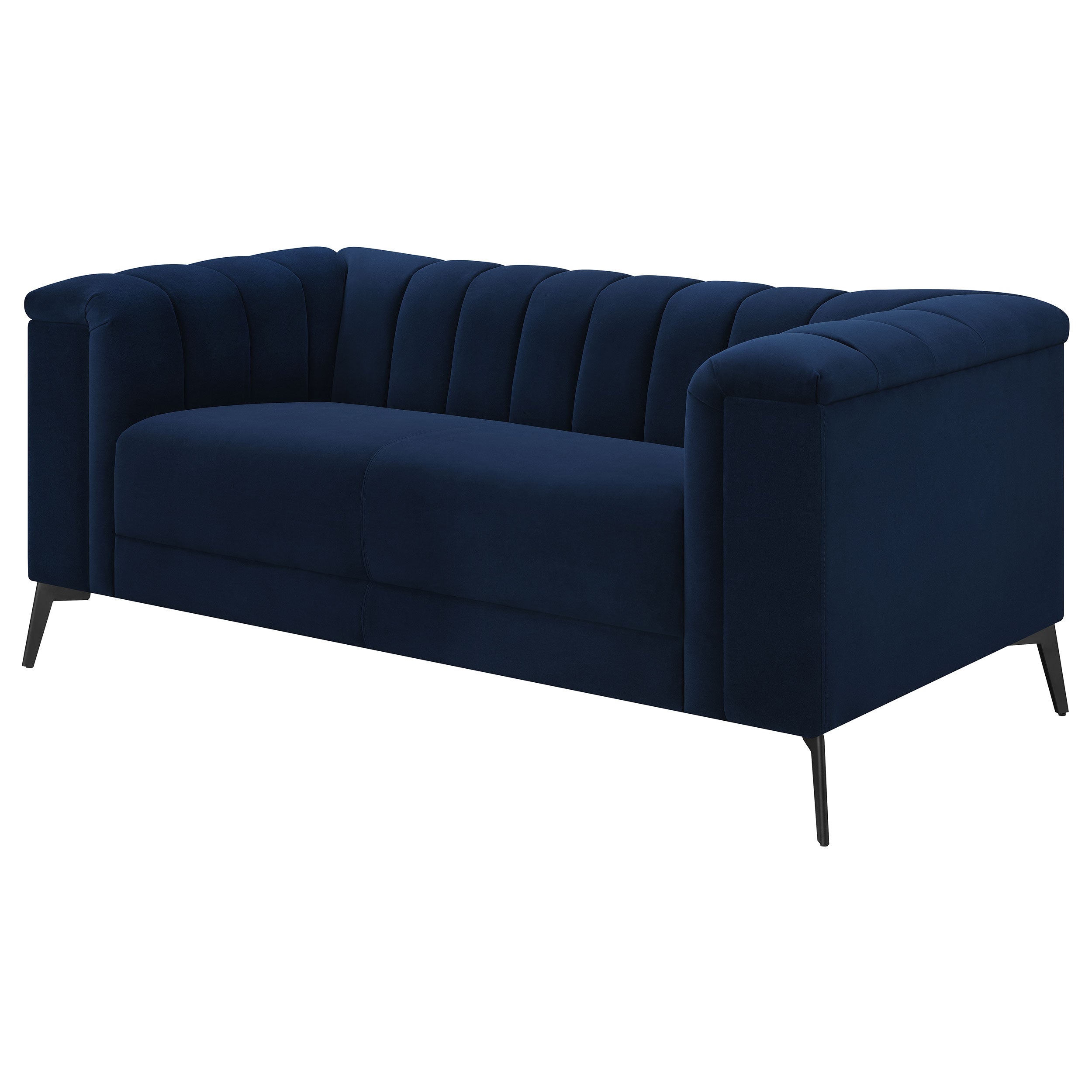 Chalet Tuxedo Arm Loveseat Blue