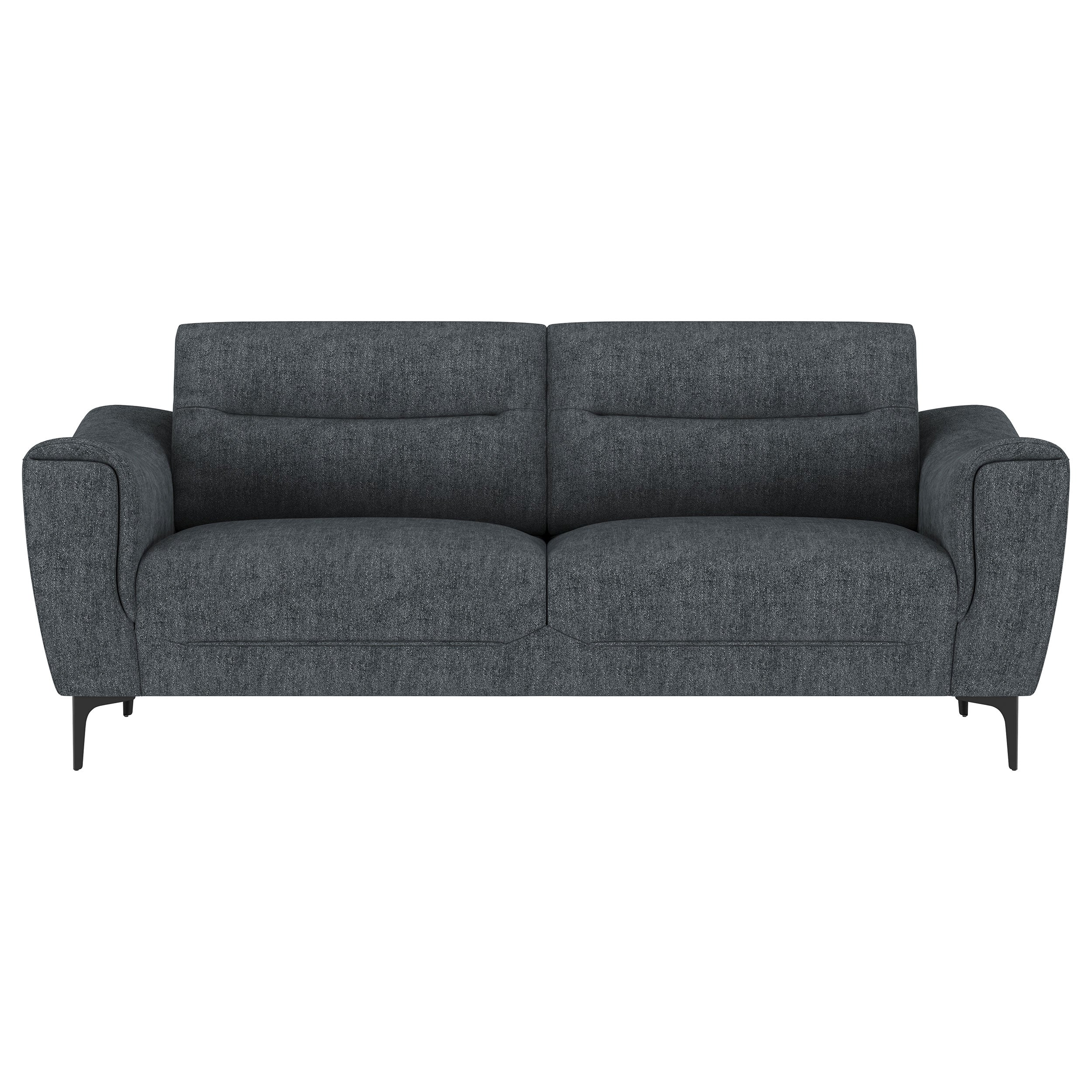 Nolan Upholstered Sloped Track Arm Sofa Charcoal