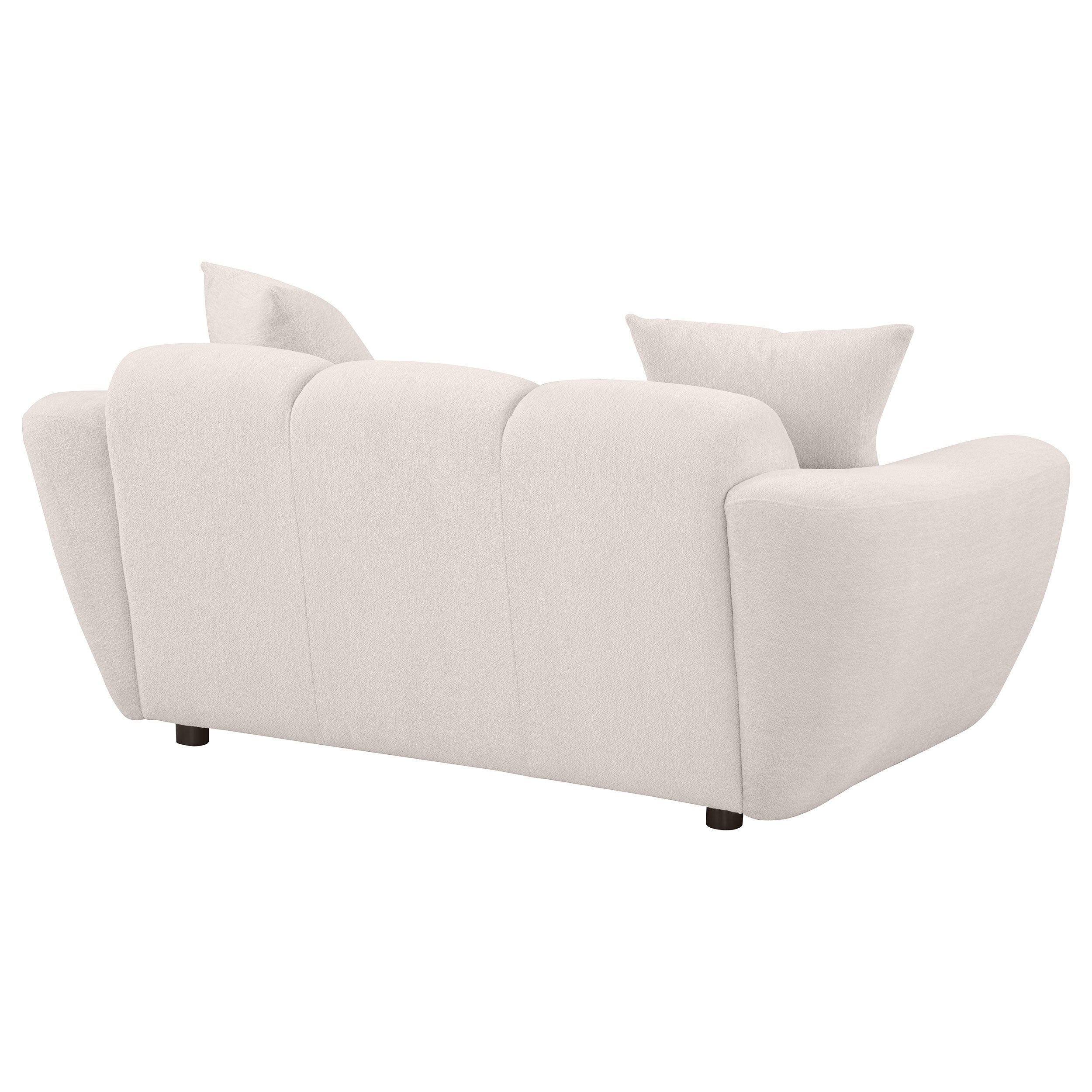 Destino Chenille Upholstered Splayed Arm Loveseat Greige