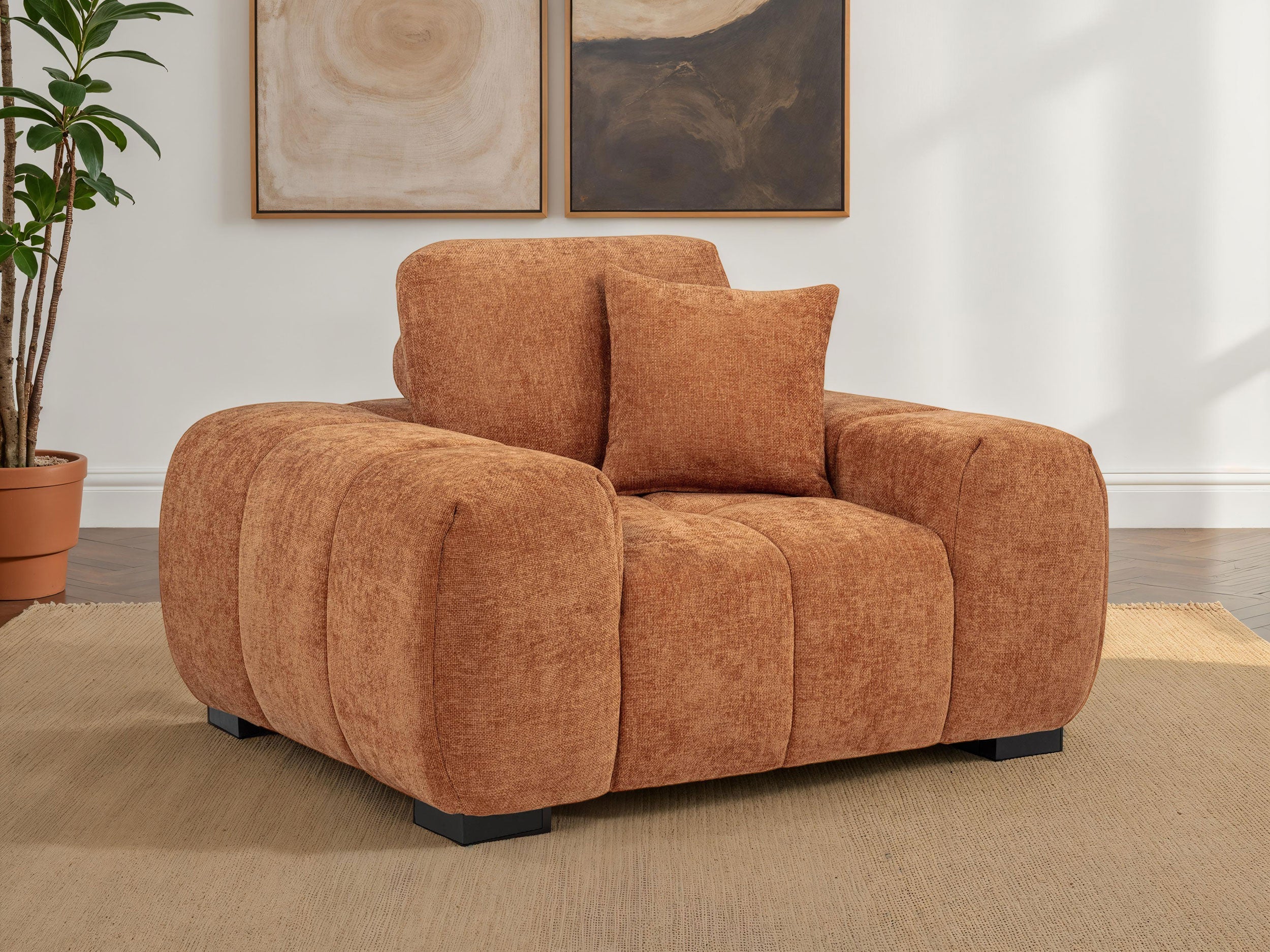Octavia Upholstered Track Arm Accent Chair