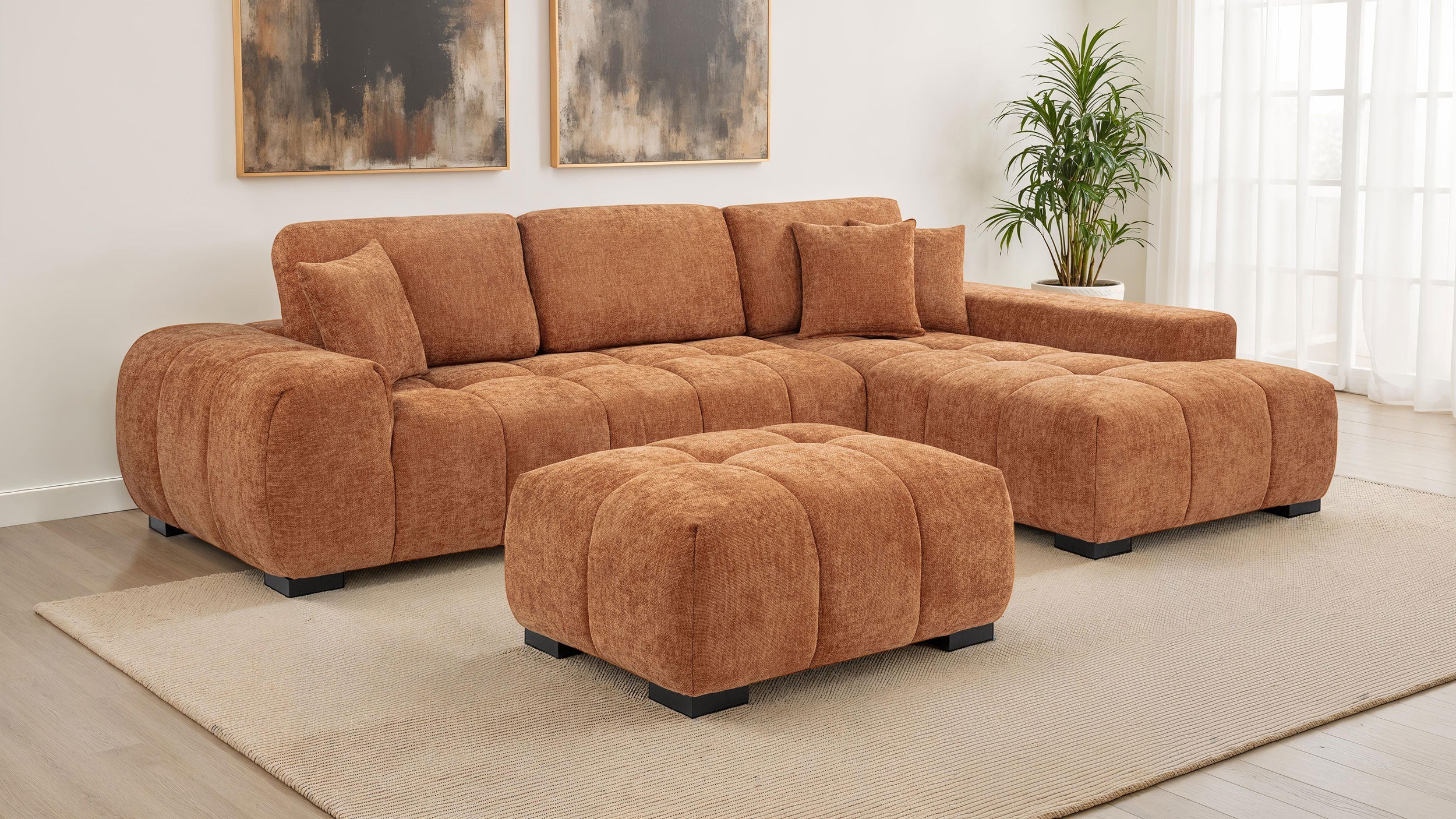 Octavia Upholstered Rectangular Ottoman