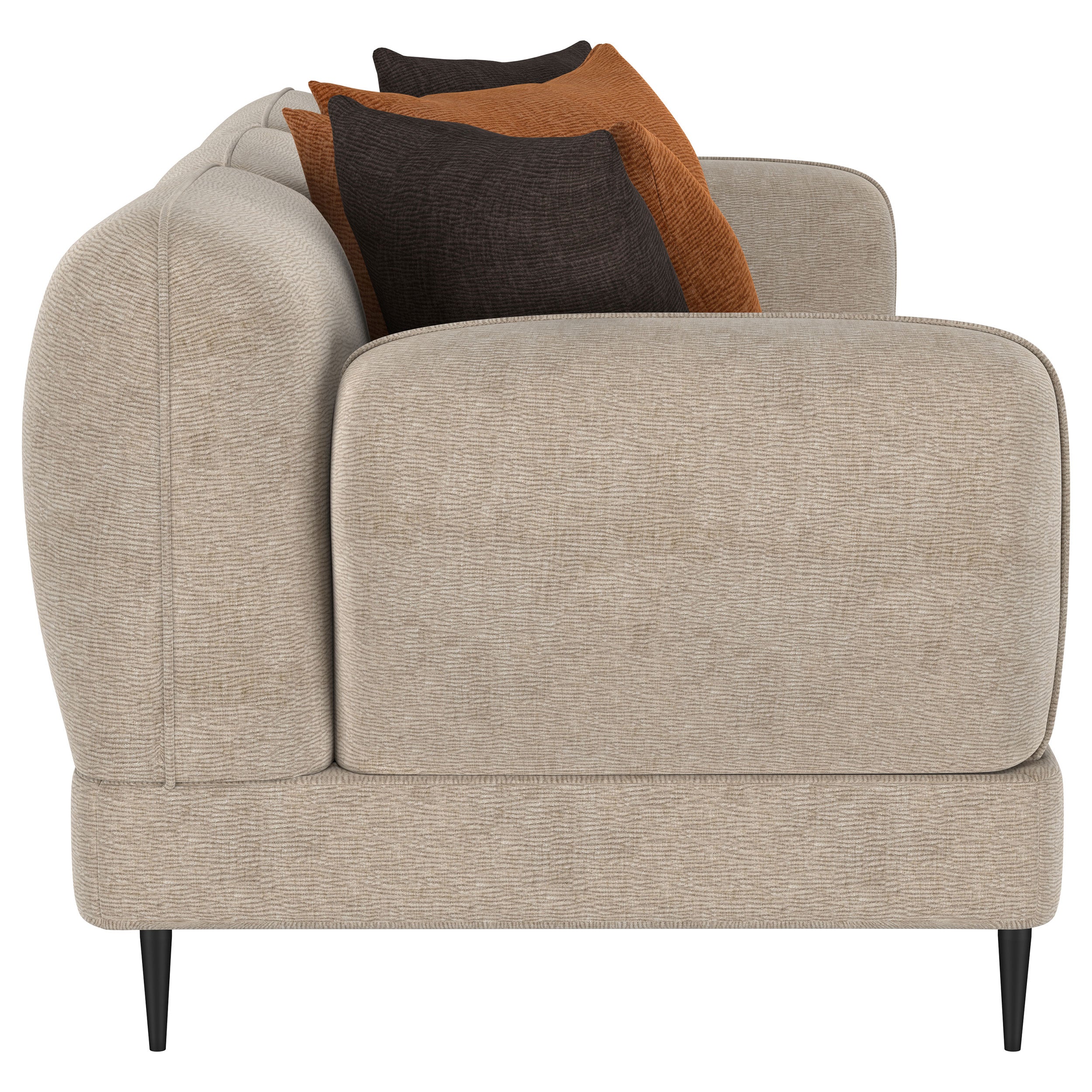 Jade Chenille Upholstered Sculpted Track Arm Sofa