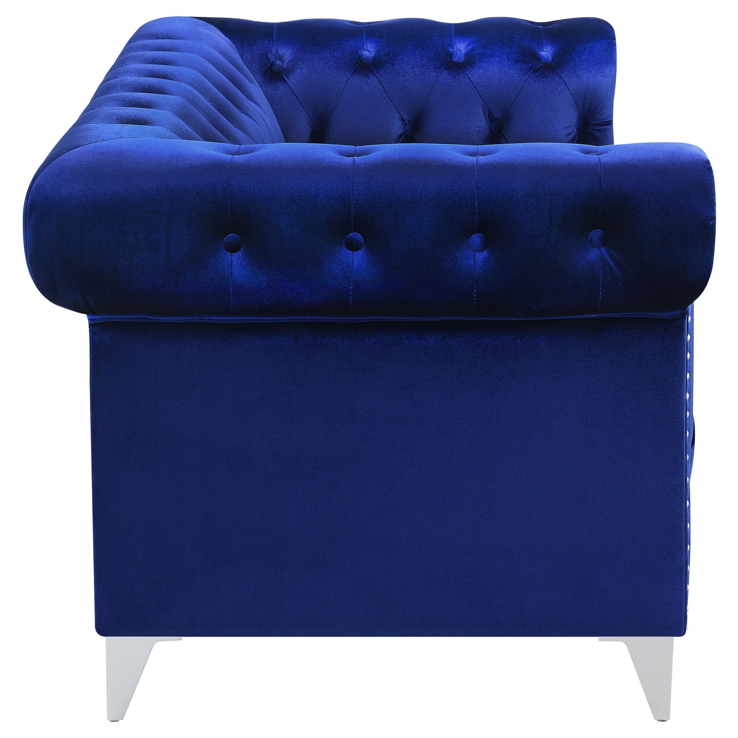 Bleker 2-piece Tuxedo Arm Living Room Set Blue