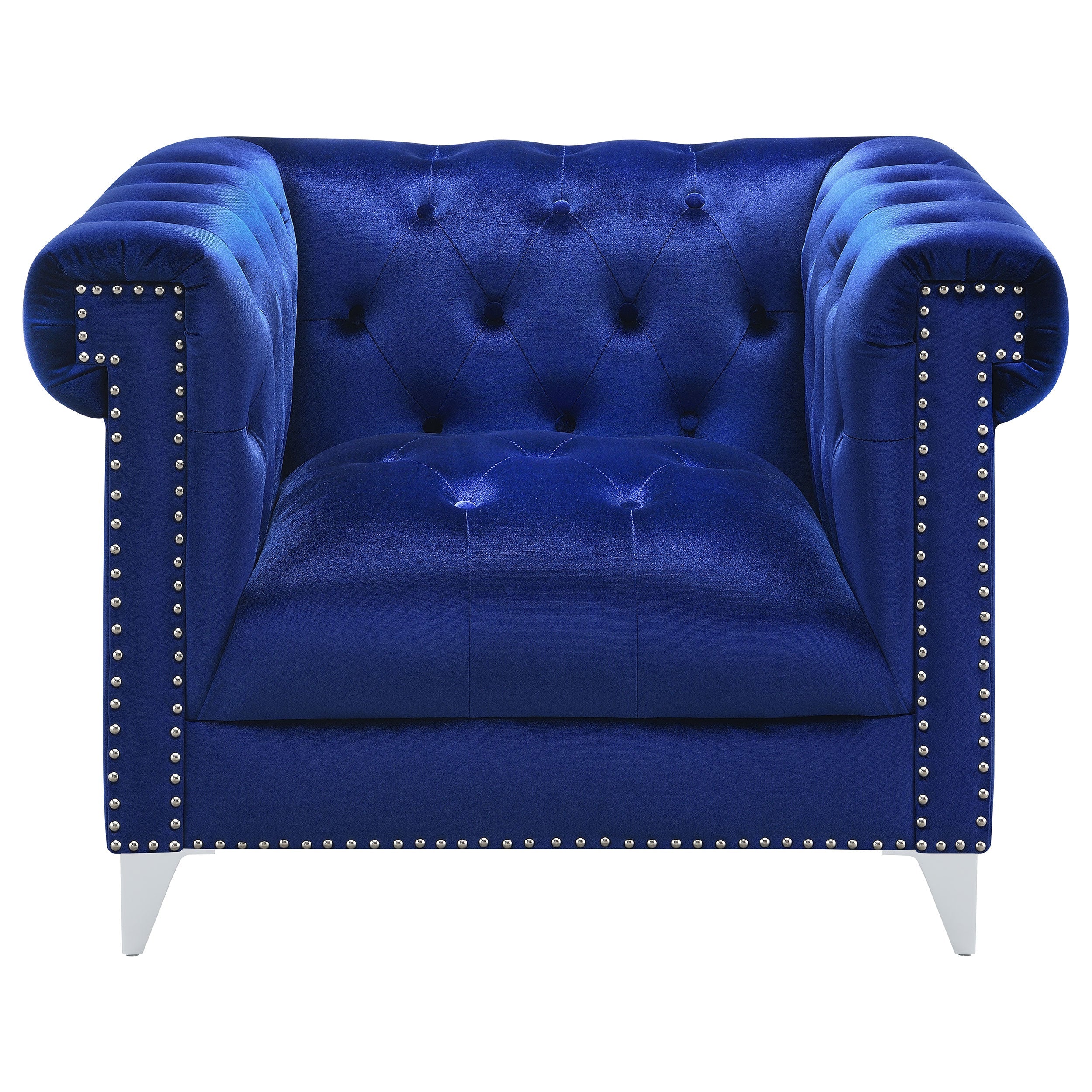 Bleker 2-piece Tuxedo Arm Living Room Set Blue