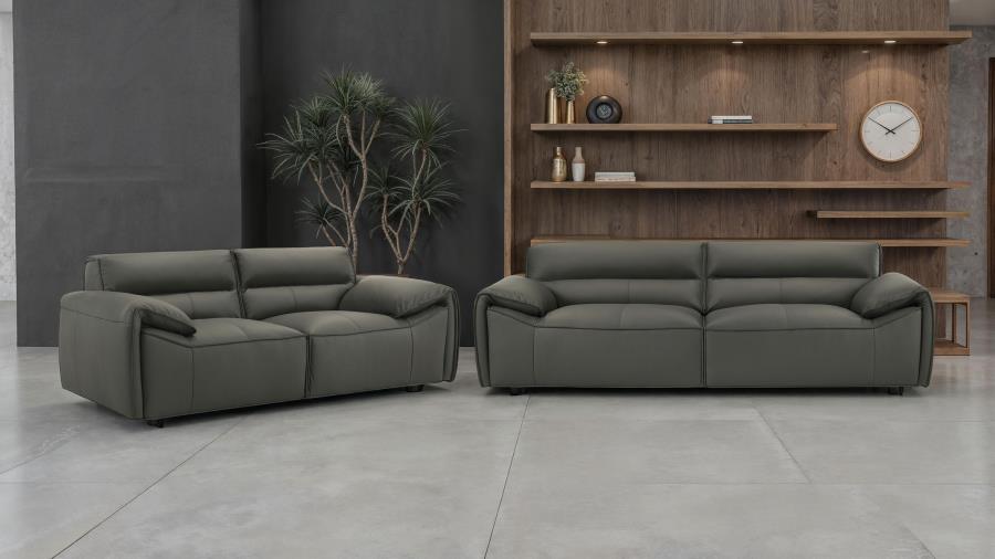 Buxton Leather Upholstered Sofa Set