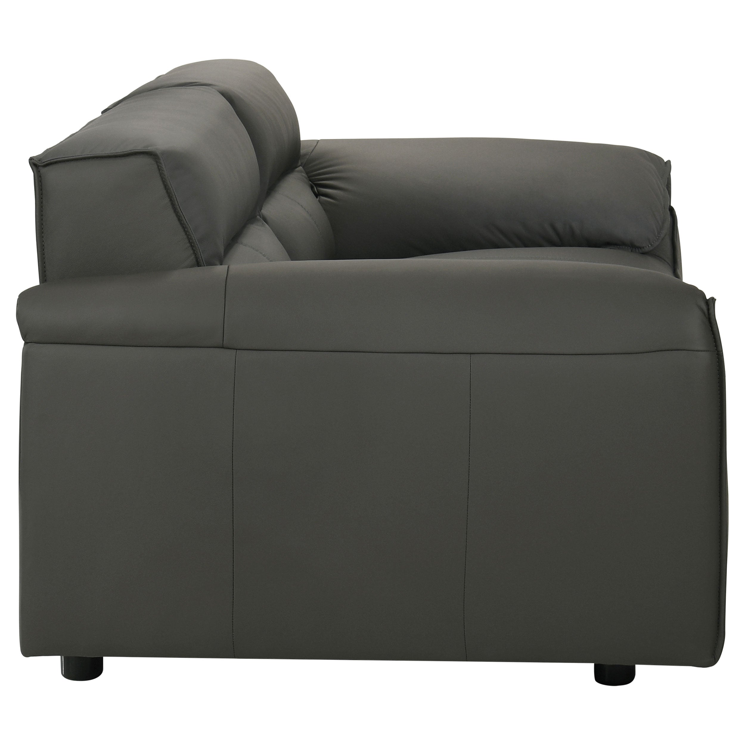 Buxton Top Grain Leather Upholstered Loveseat