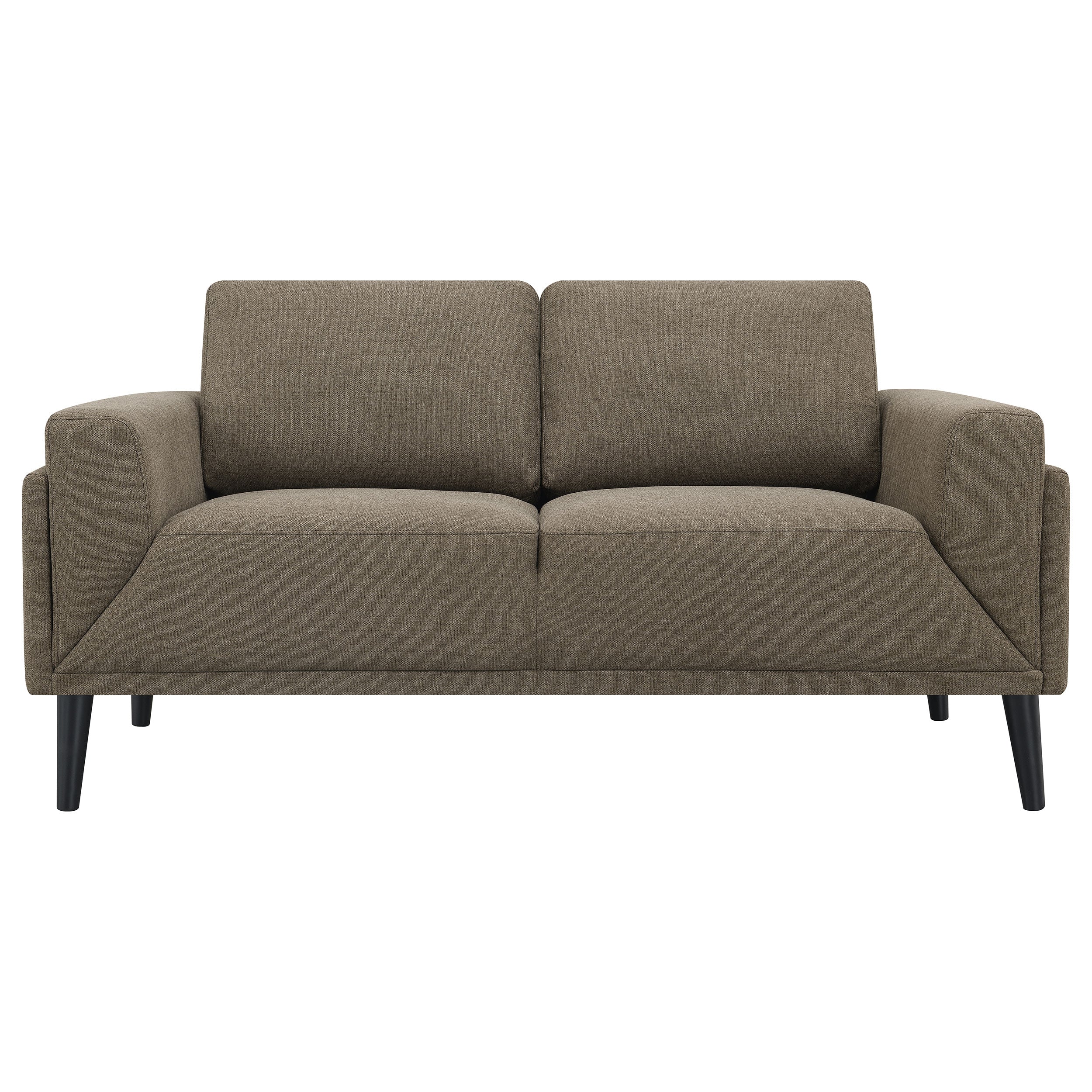 Rilynn 2-piece Upholstered Track Arms Sofa Set Brown