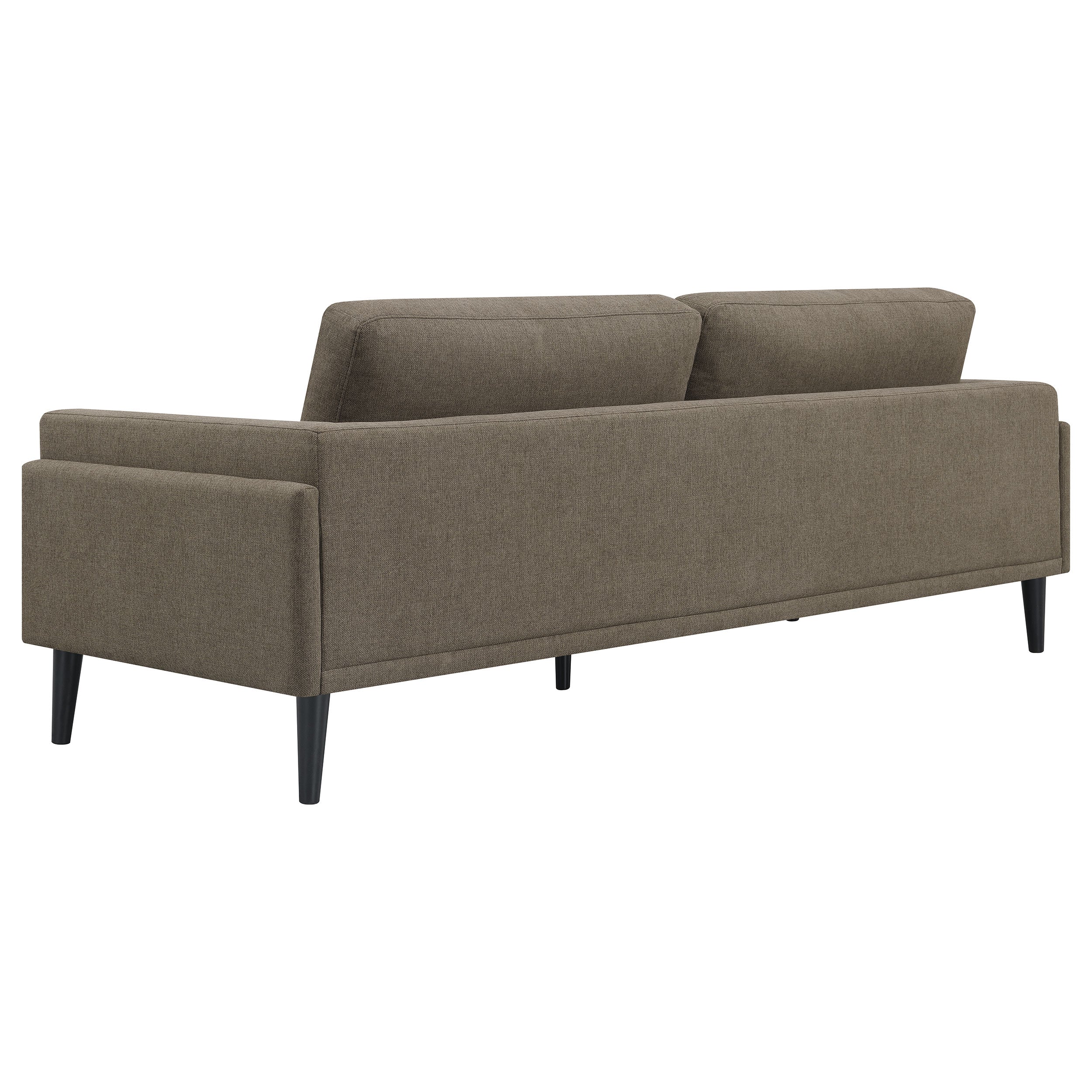 Rilynn 2-piece Upholstered Track Arms Sofa Set Brown