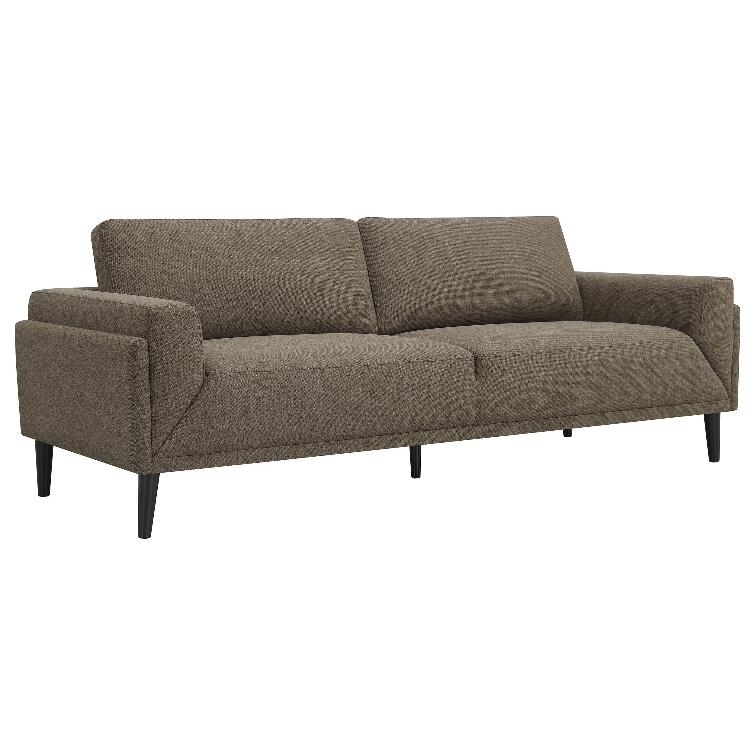 Rilynn Upholstered Track Arms Sofa Brown