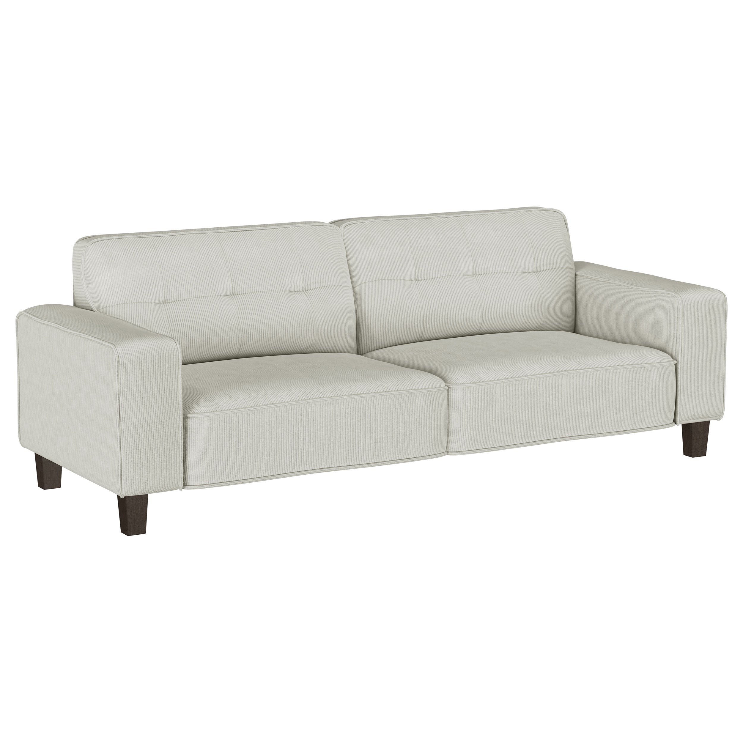 Deerhurst  Upholstered Track Arm Sofa Set Greige