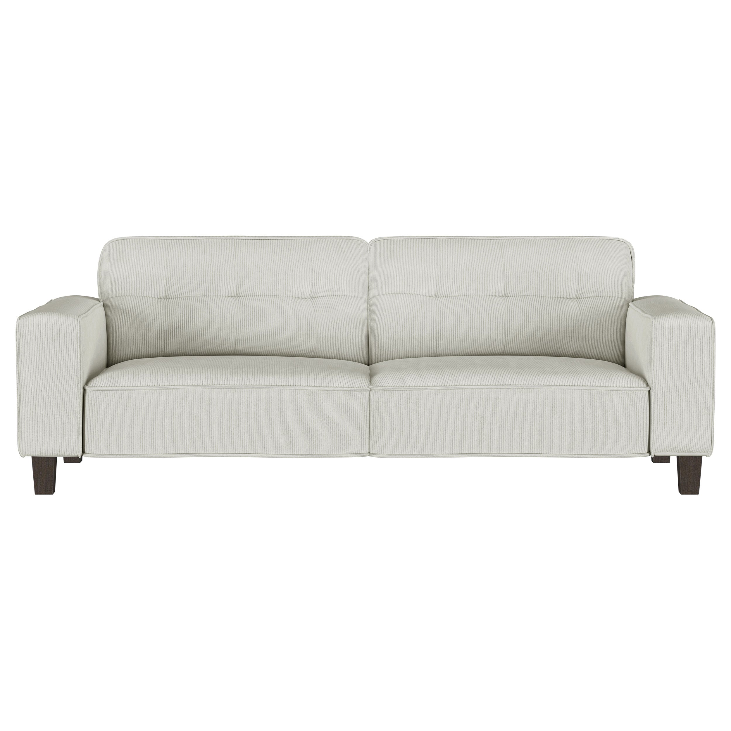 Deerhurst Upholstered Track Arm Tufted Sofa Greige