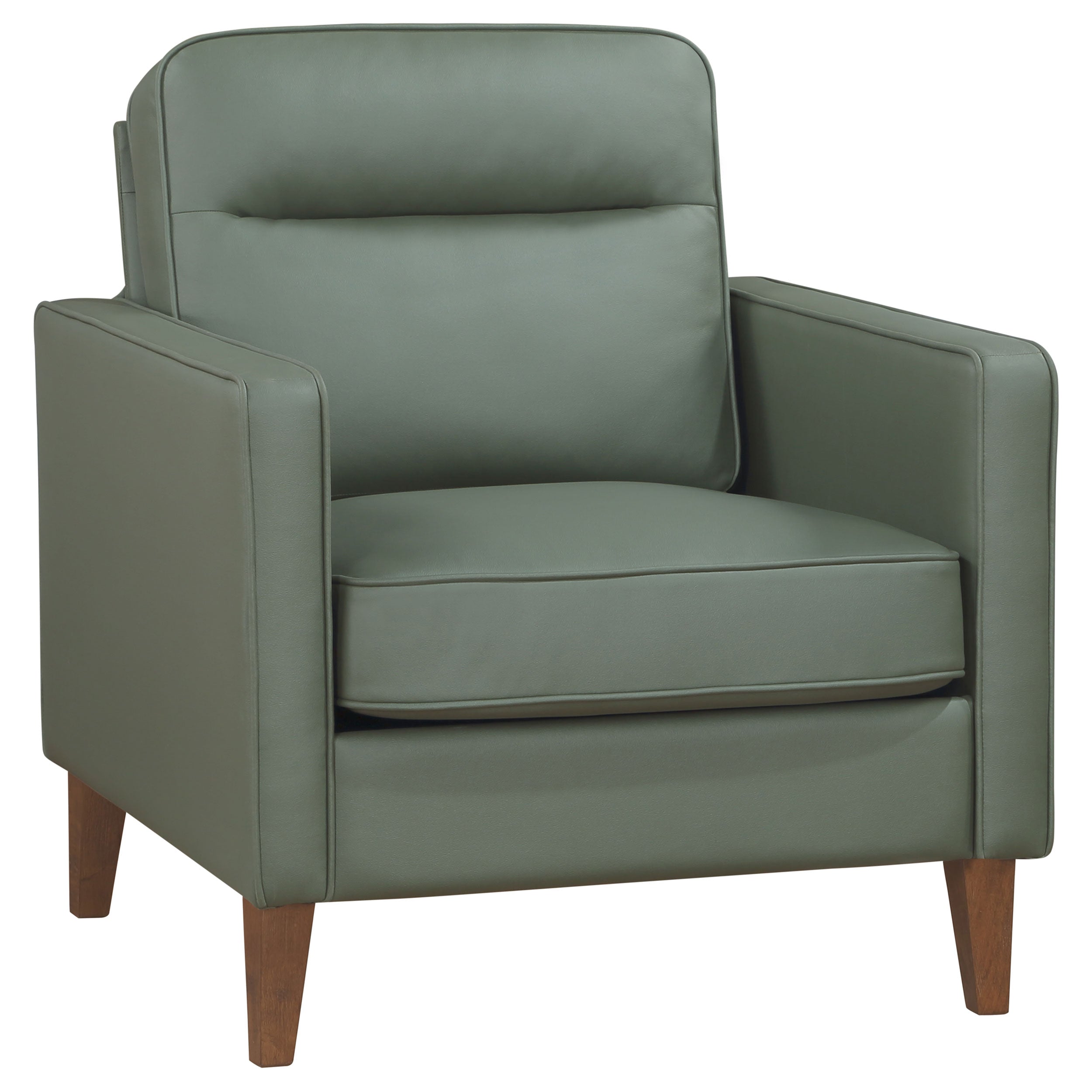 Jonah 2-piece Upholstered Track Arm Sofa Set Green