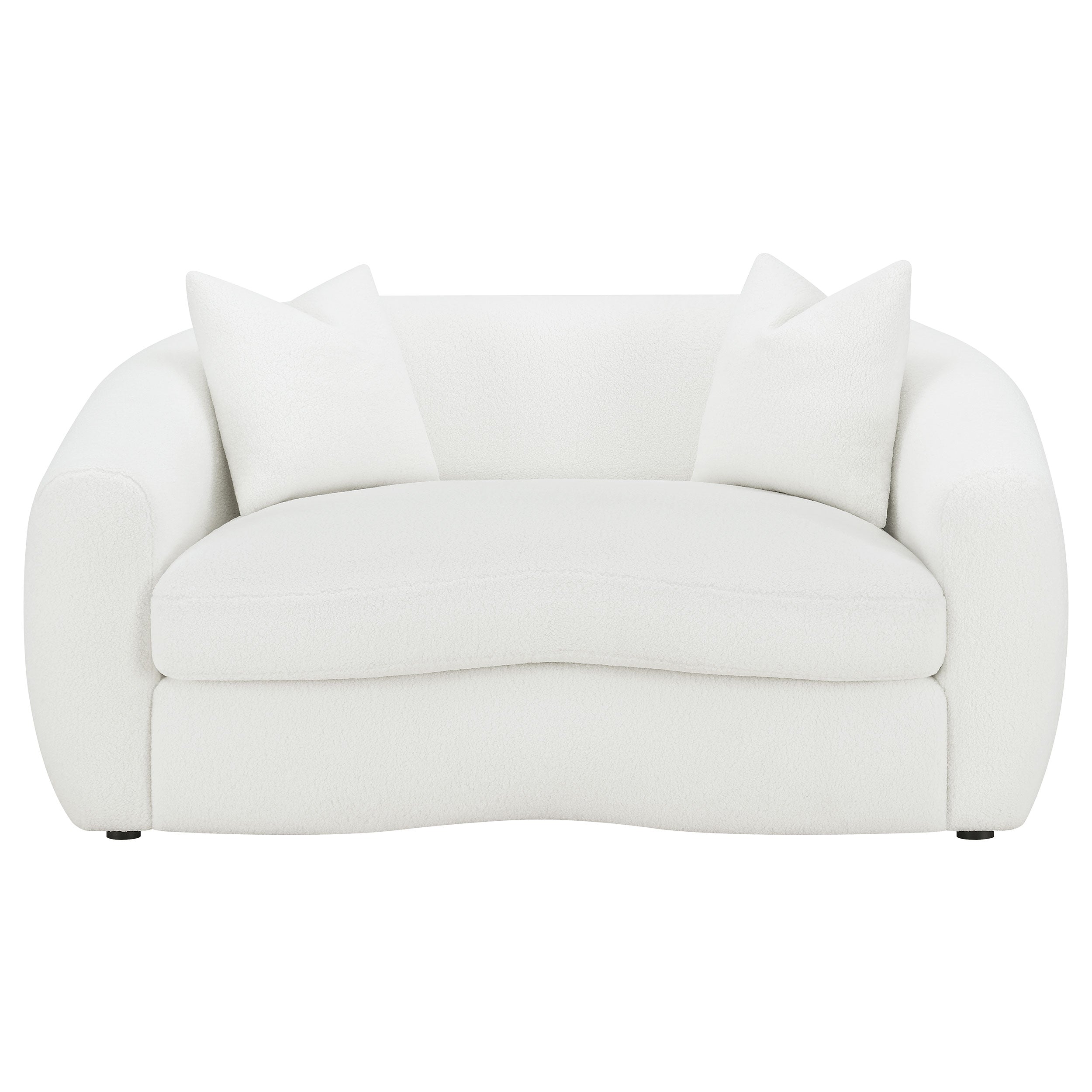 Isabella 2-piece Upholstered Tight Back Living Room Set White