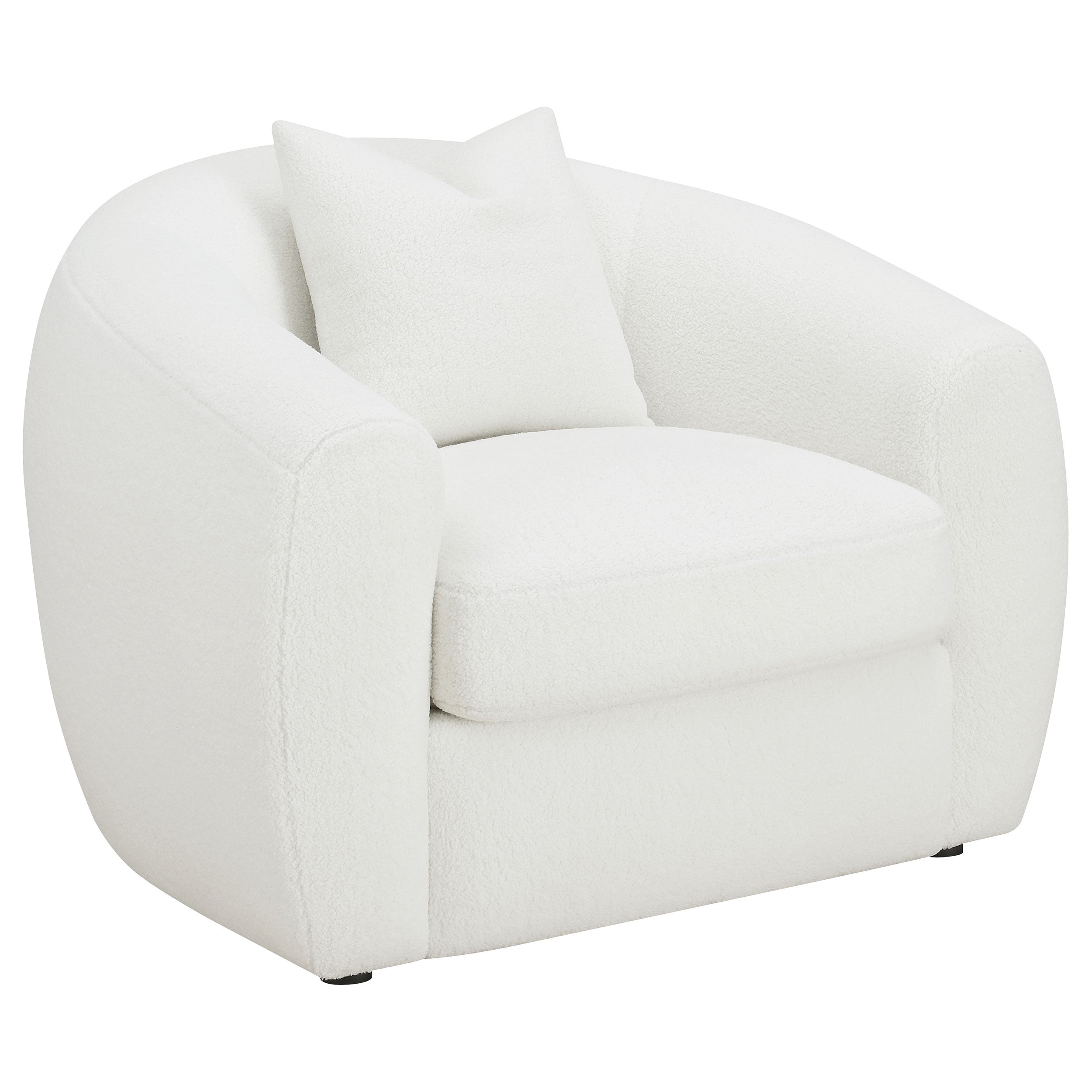 Isabella 2-piece Upholstered Tight Back Living Room Set White