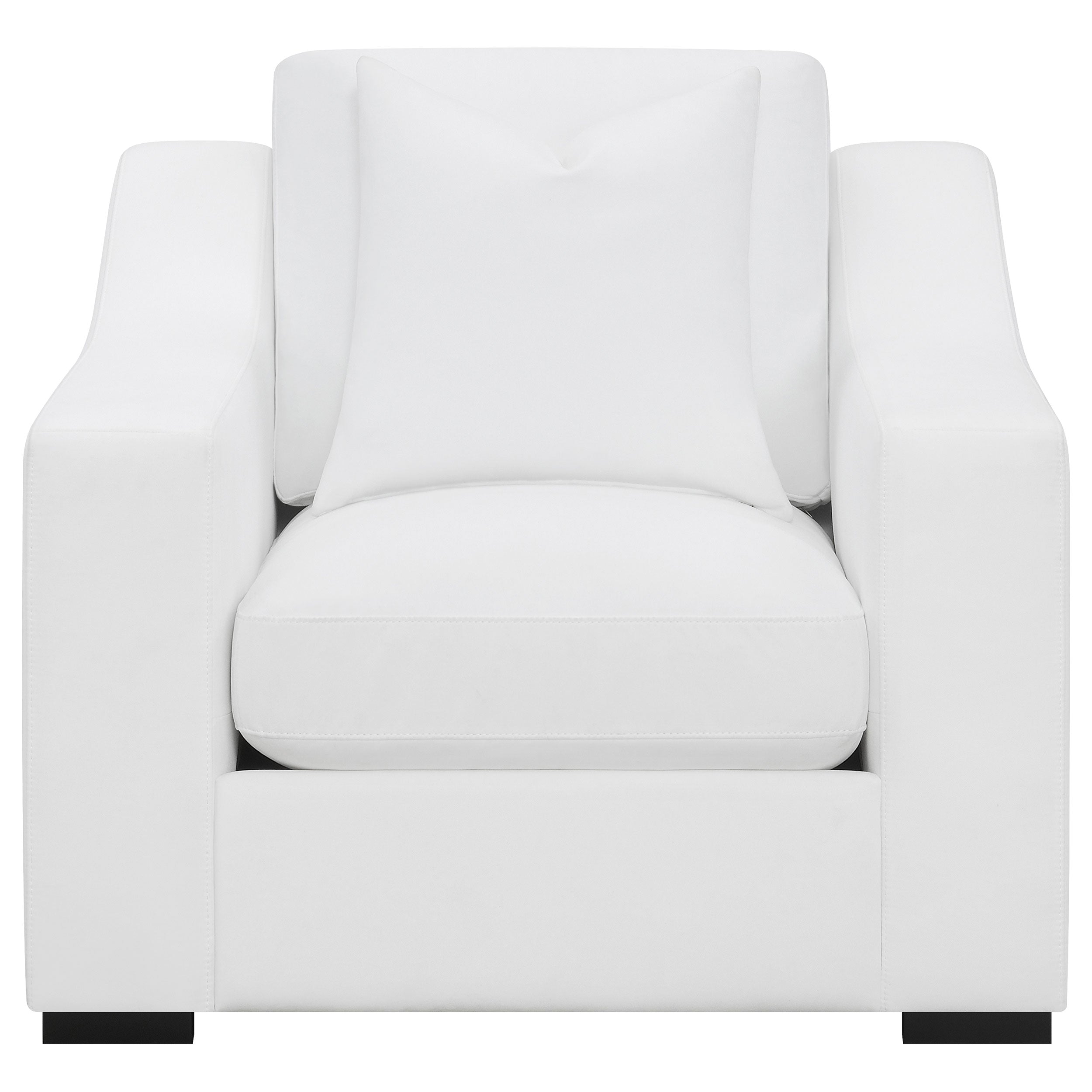 Ashlyn Upholstered Sloped Arms Chair White