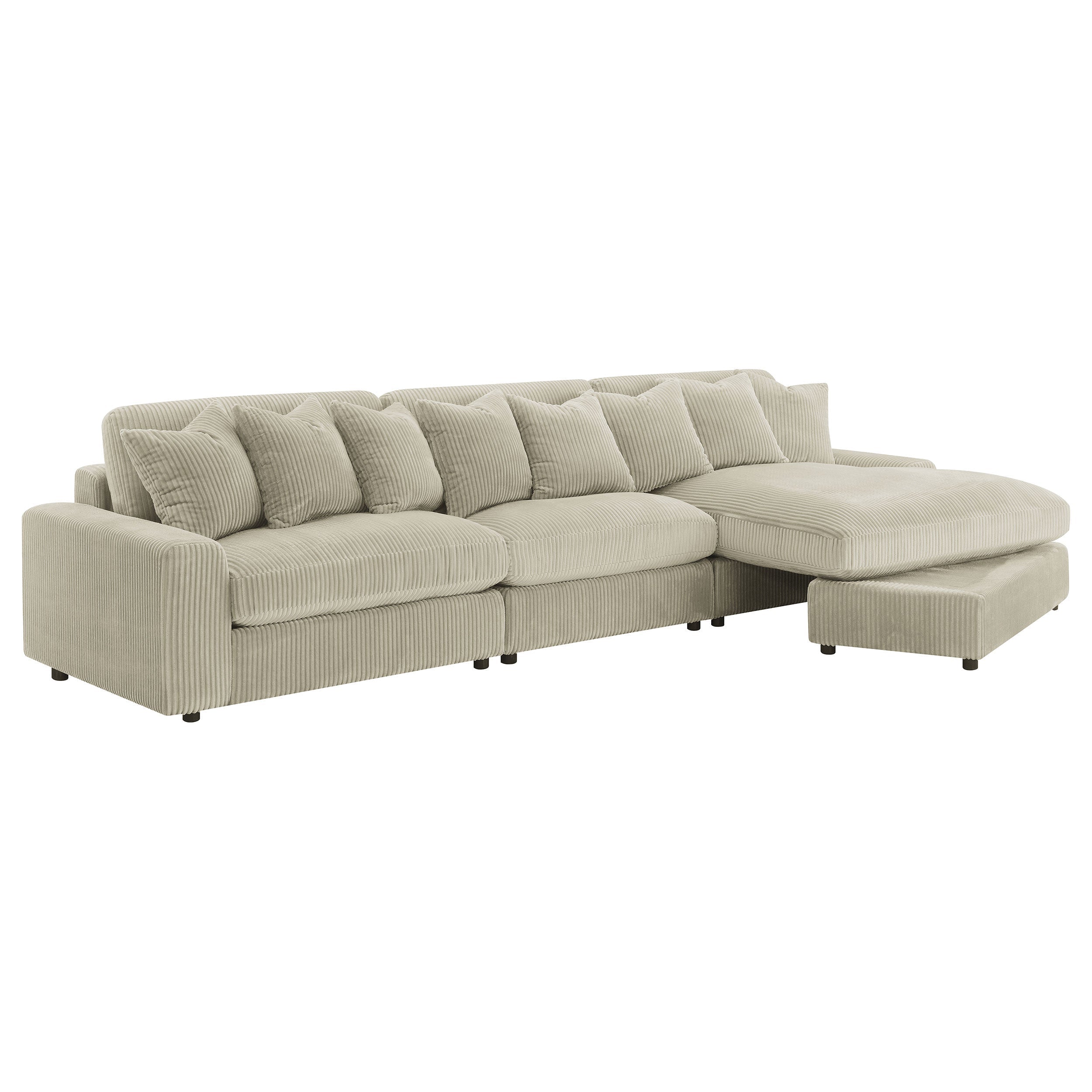 Blaine Upholstered Reversible Sectional Sofa Sand