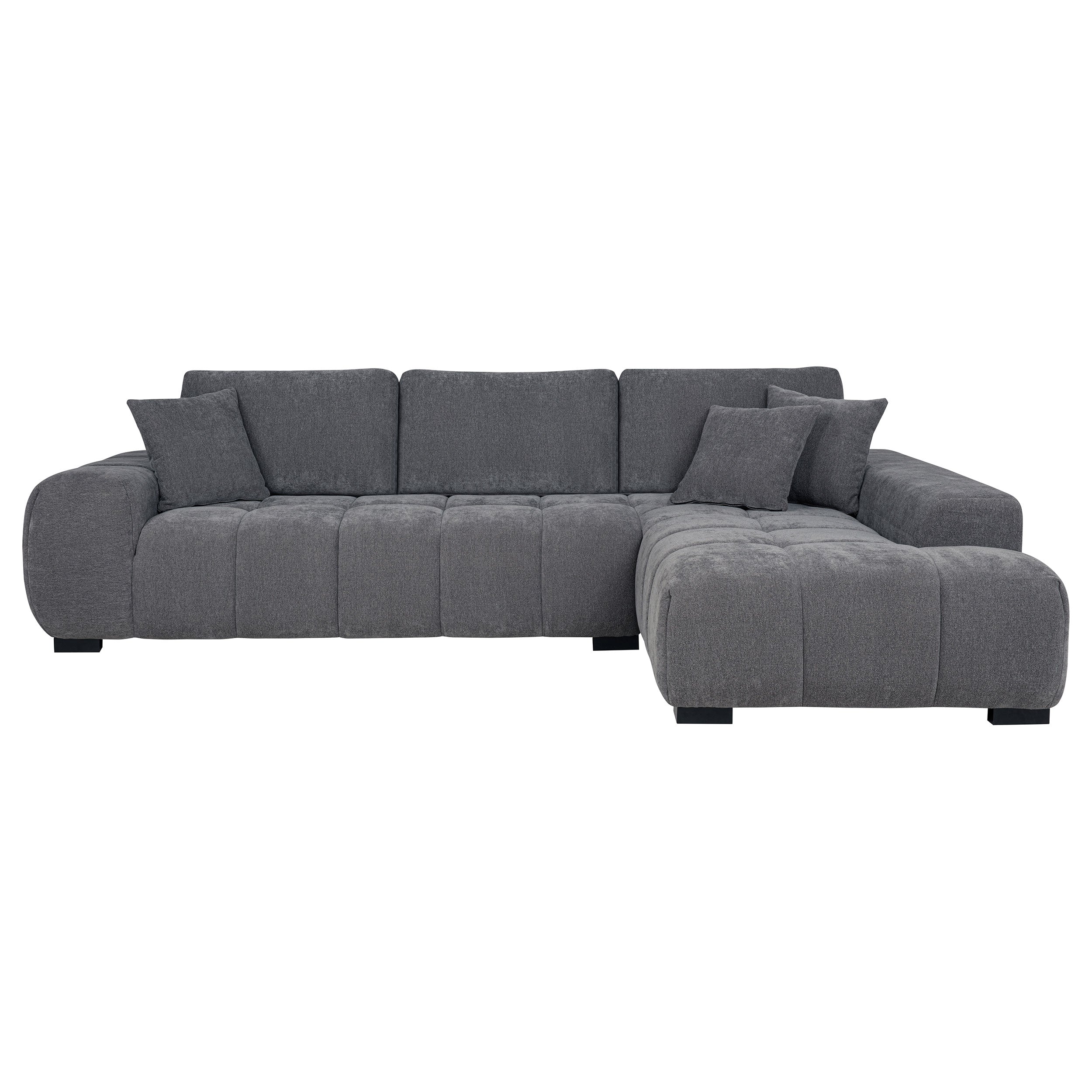 Octavia Upholstered Sectional Chaise Sofa Camel