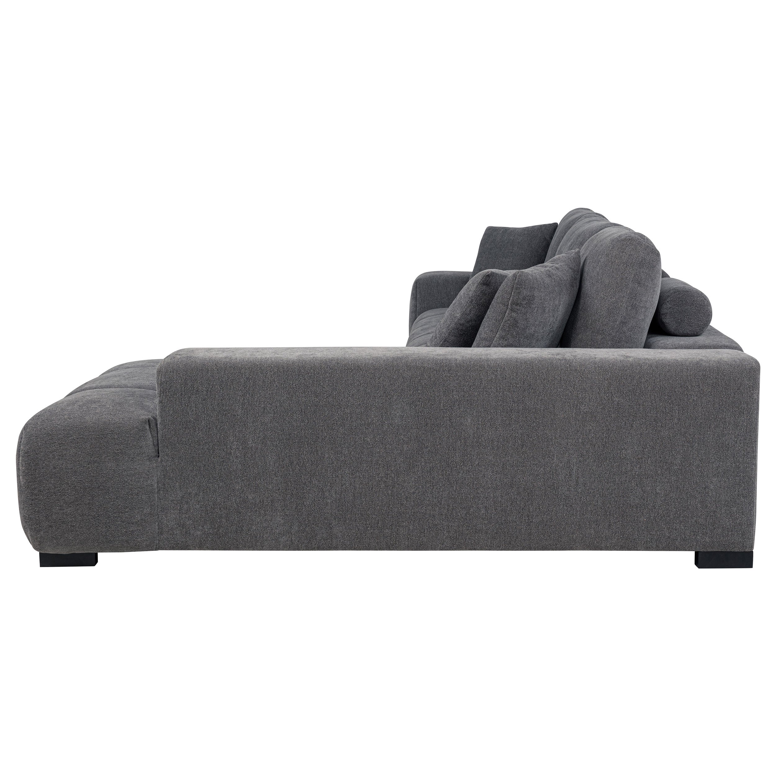 Octavia Upholstered Sectional Chaise Sofa Camel