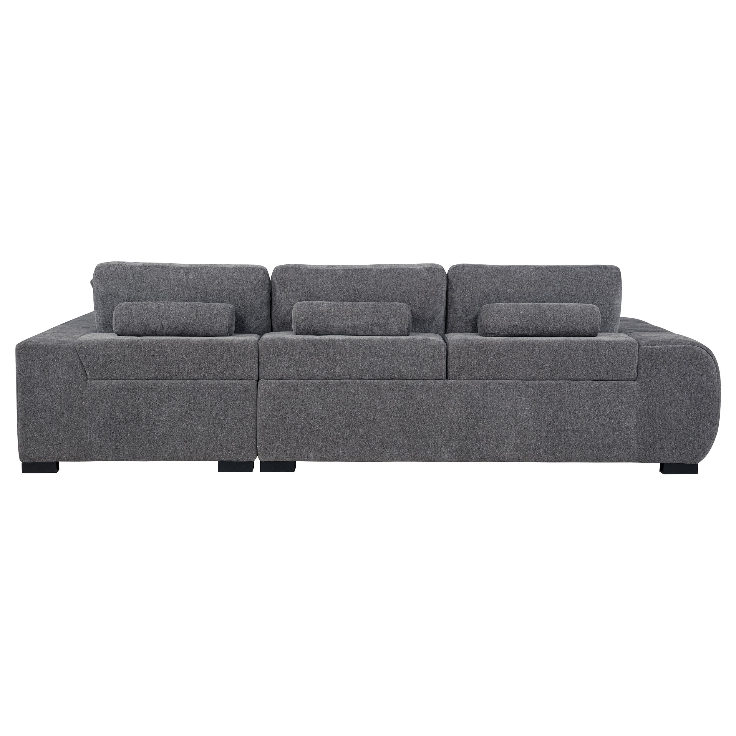 Octavia Upholstered Sectional Chaise Sofa Camel