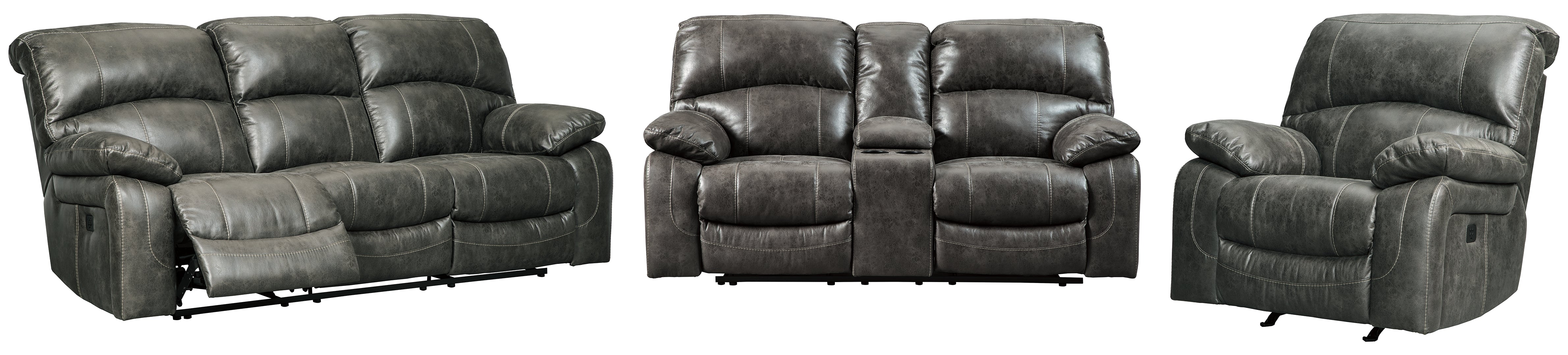 Dunwell Sofa, Loveseat and Recliner