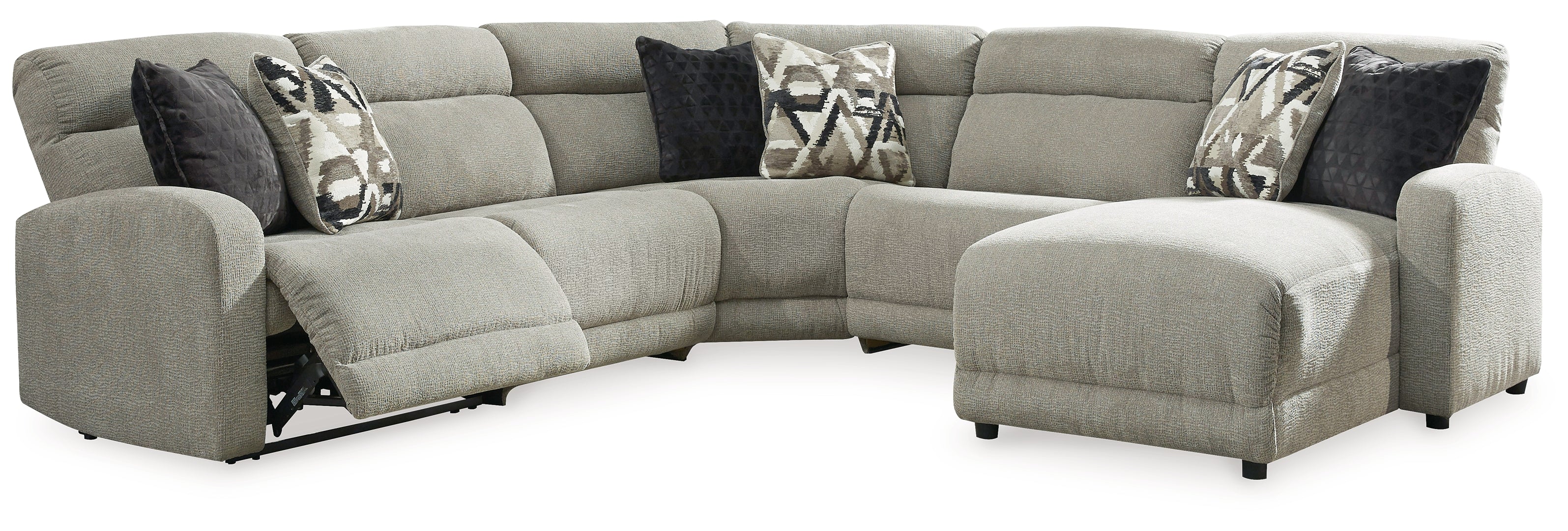 5-Piece Power Reclining Sectional with Chaise