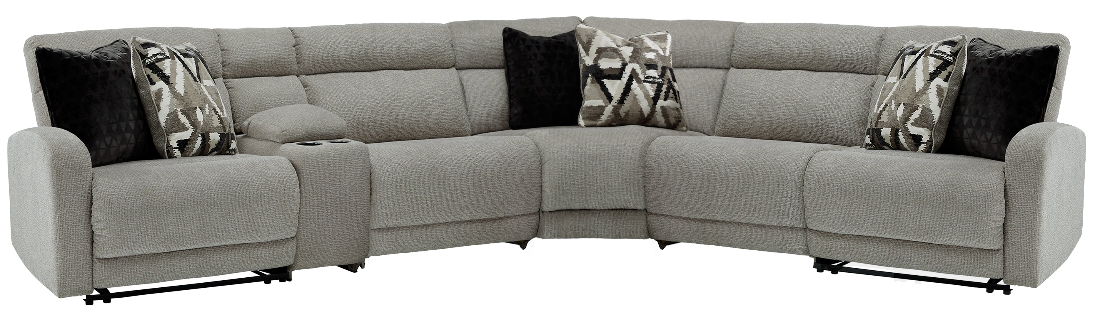 5-Piece Power Reclining Sectional with Chaise