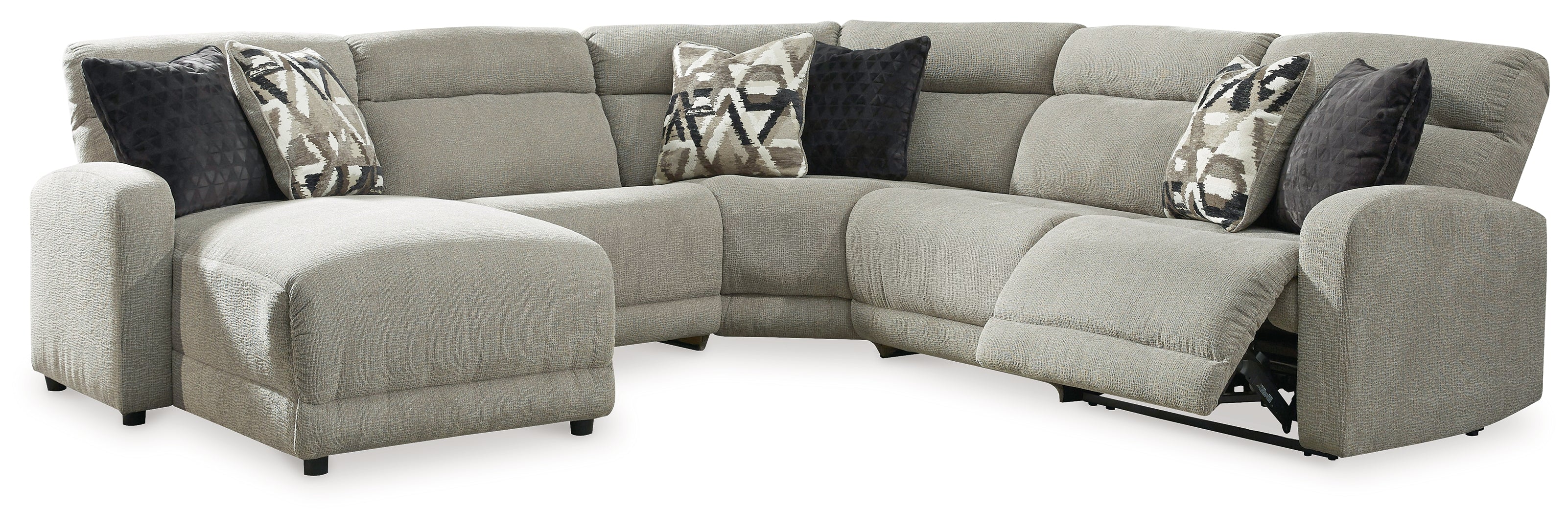 5-Piece Power Reclining Sectional with Chaise