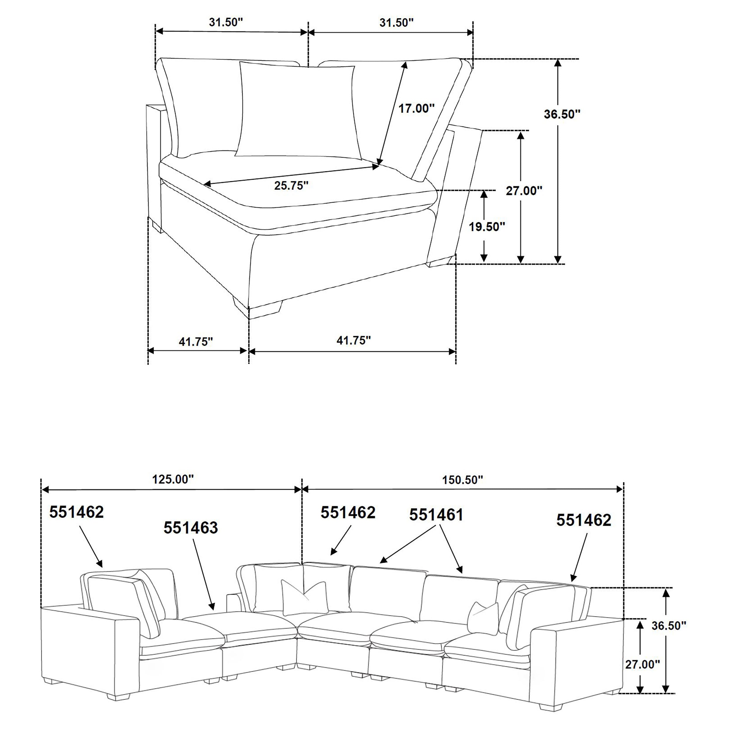 Lakeview Upholstered Modular Sectional Sofa