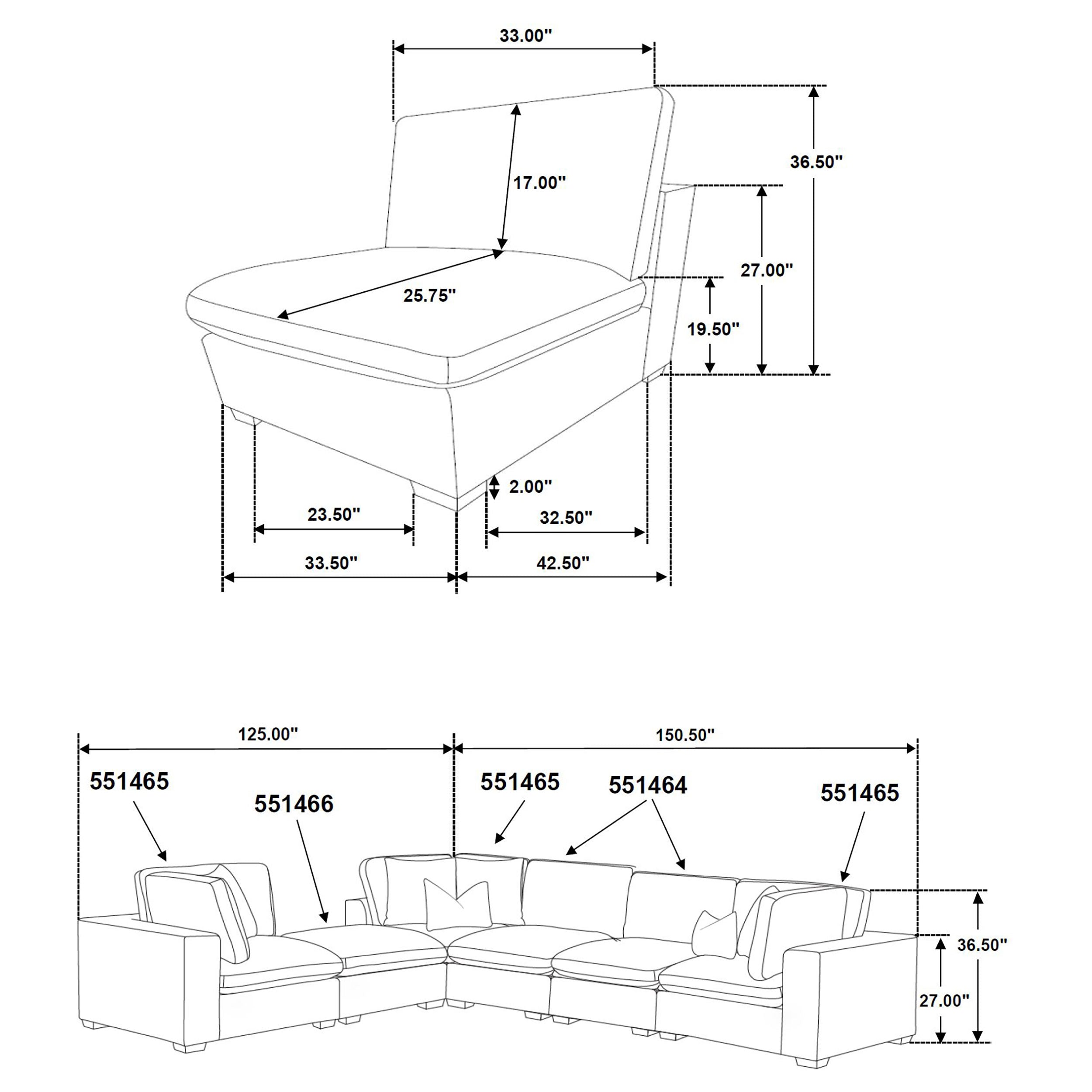 Lakeview Upholstered Modular Sectional Sofa